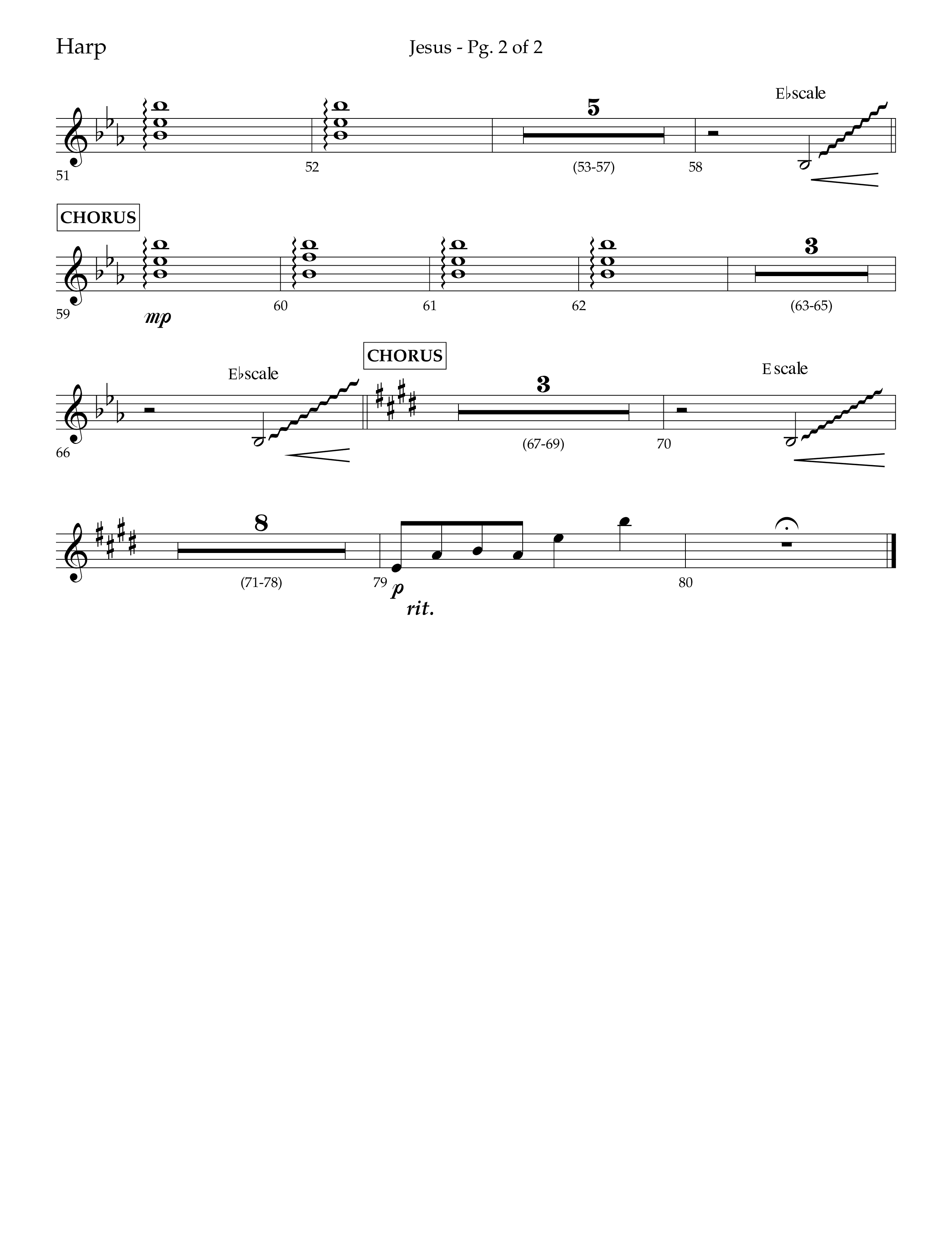 Jesus (Choral Anthem SATB) Harp (Lifeway Choral / Arr. Jay Rouse)