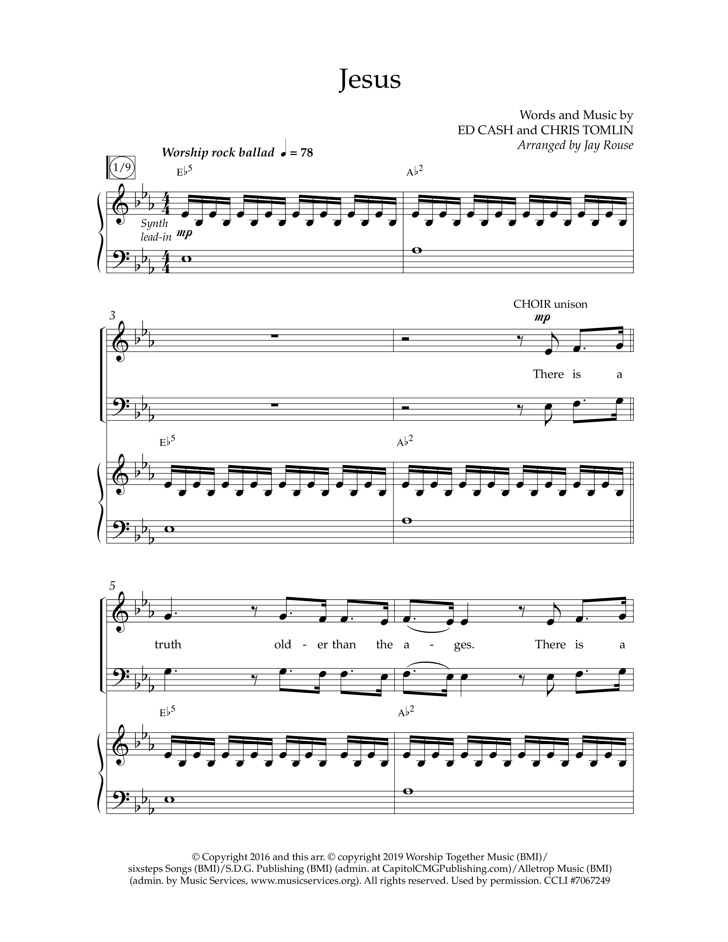 Jesus (Choral Anthem SATB) Anthem (SATB/Piano) (Lifeway Choral / Arr. Jay Rouse)