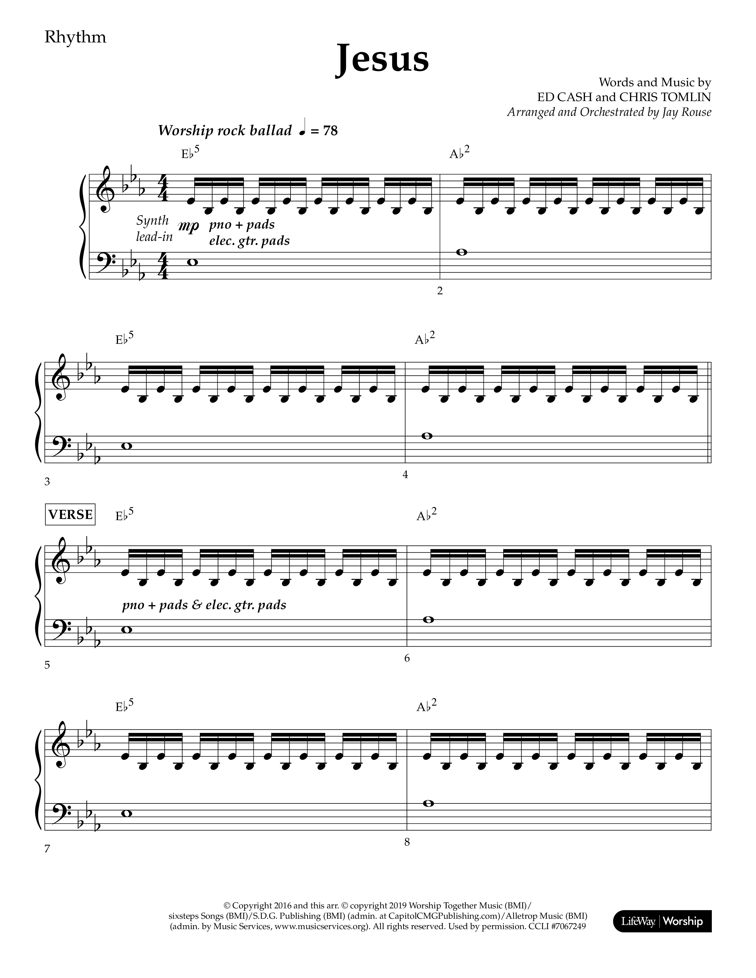 Jesus (Choral Anthem SATB) Lead Melody & Rhythm (Lifeway Choral / Arr. Jay Rouse)