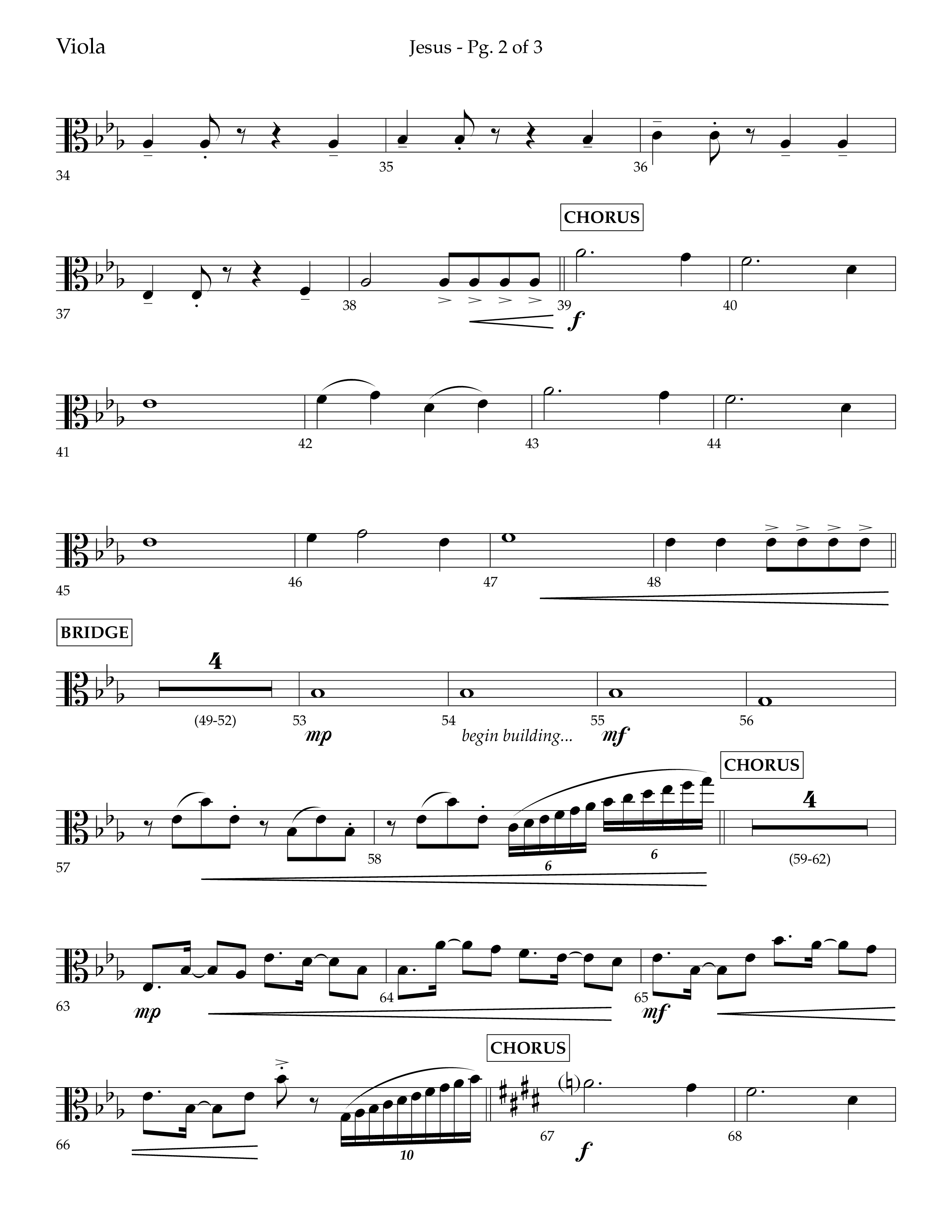 Jesus (Choral Anthem SATB) Viola (Lifeway Choral / Arr. Jay Rouse)