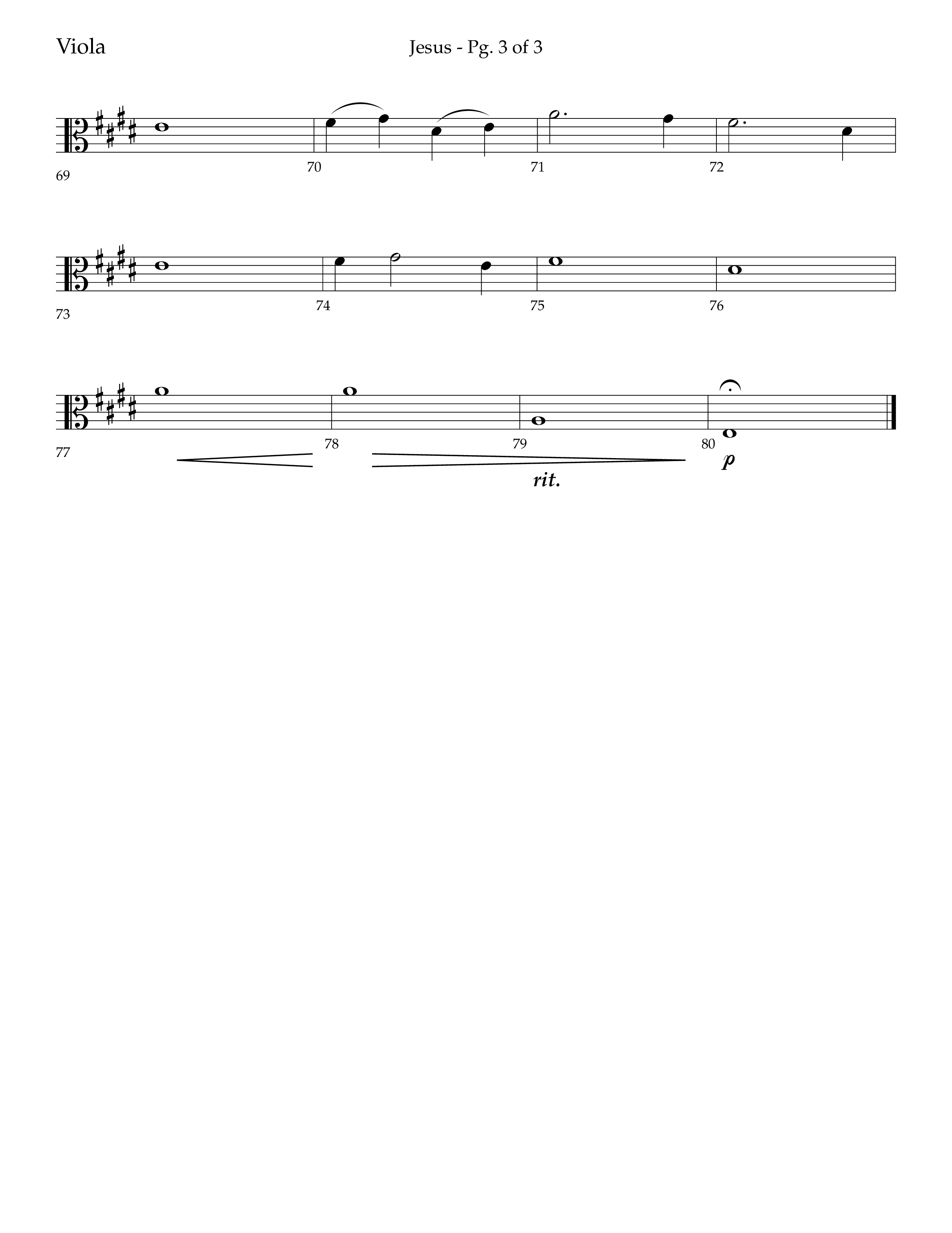 Jesus (Choral Anthem SATB) Viola (Lifeway Choral / Arr. Jay Rouse)