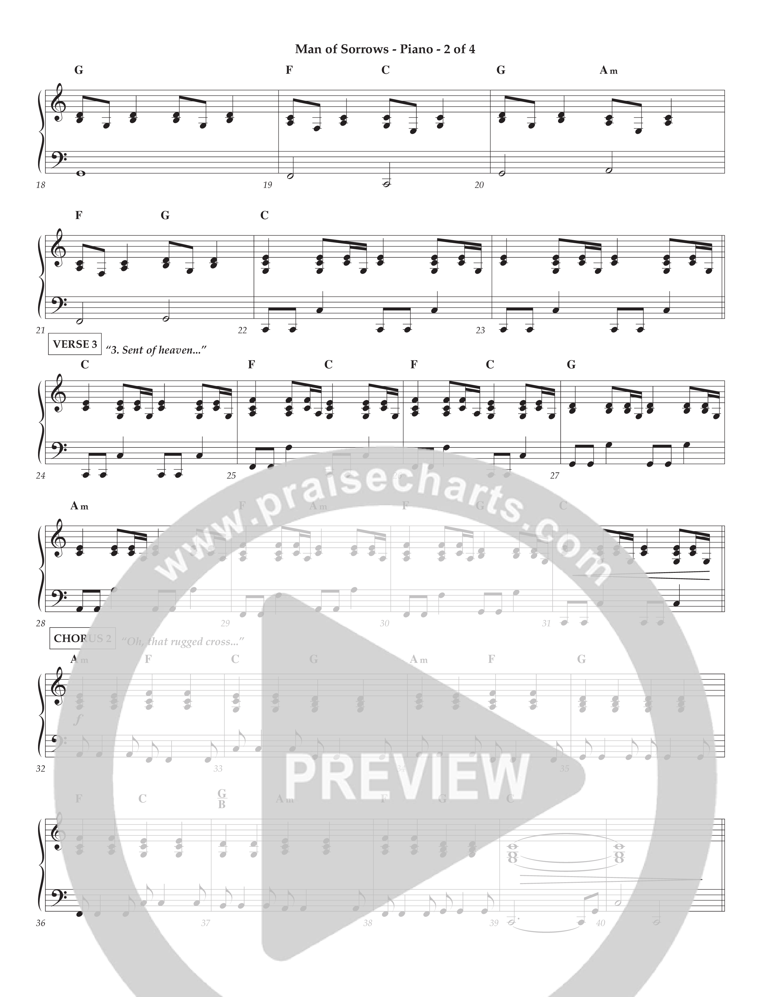 Man Of Sorrows (Choral Anthem SATB) Lead Melody & Rhythm (Lifeway Choral / Arr. Cliff Duren / Orch. Keith Christopher)