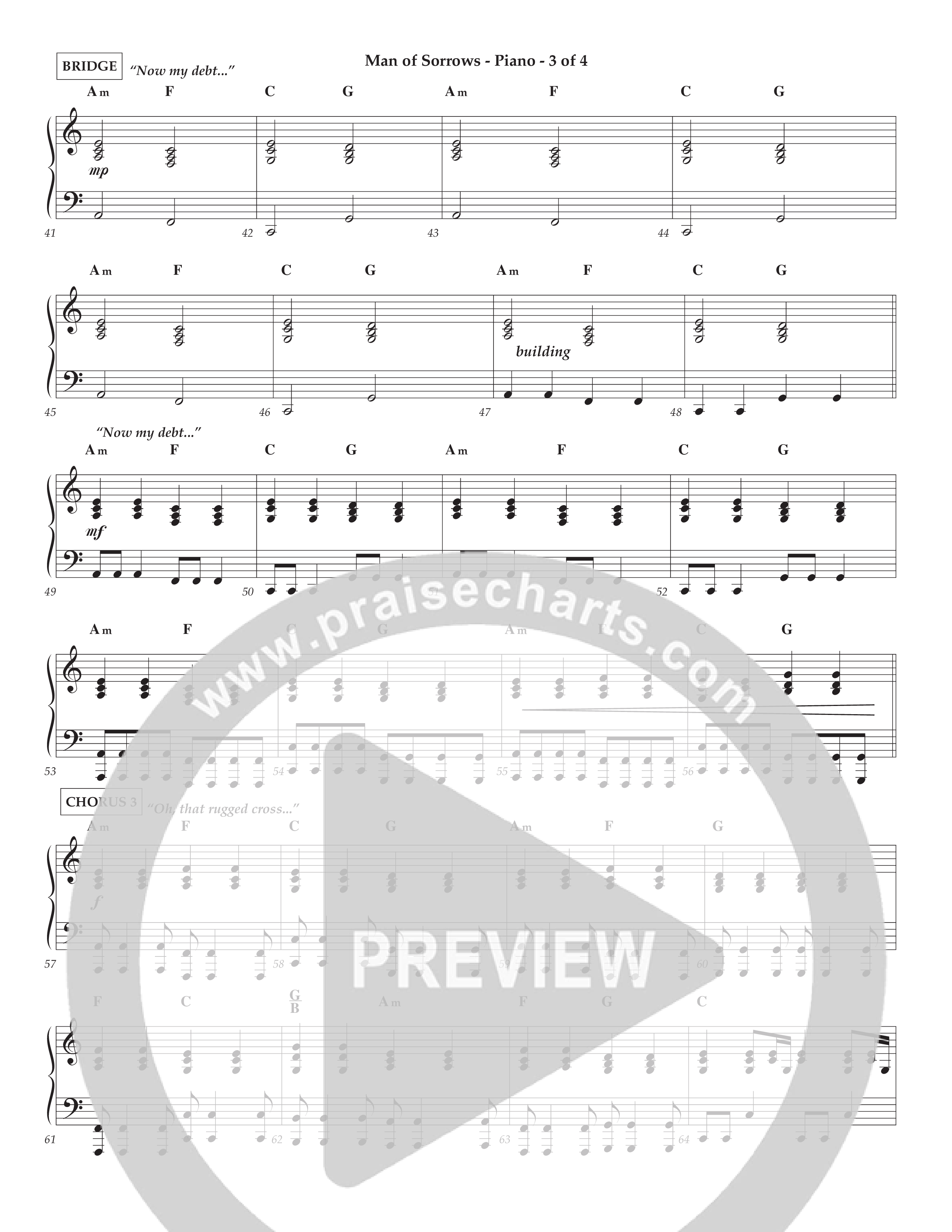 Man Of Sorrows (Choral Anthem SATB) Lead Melody & Rhythm (Lifeway Choral / Arr. Cliff Duren / Orch. Keith Christopher)