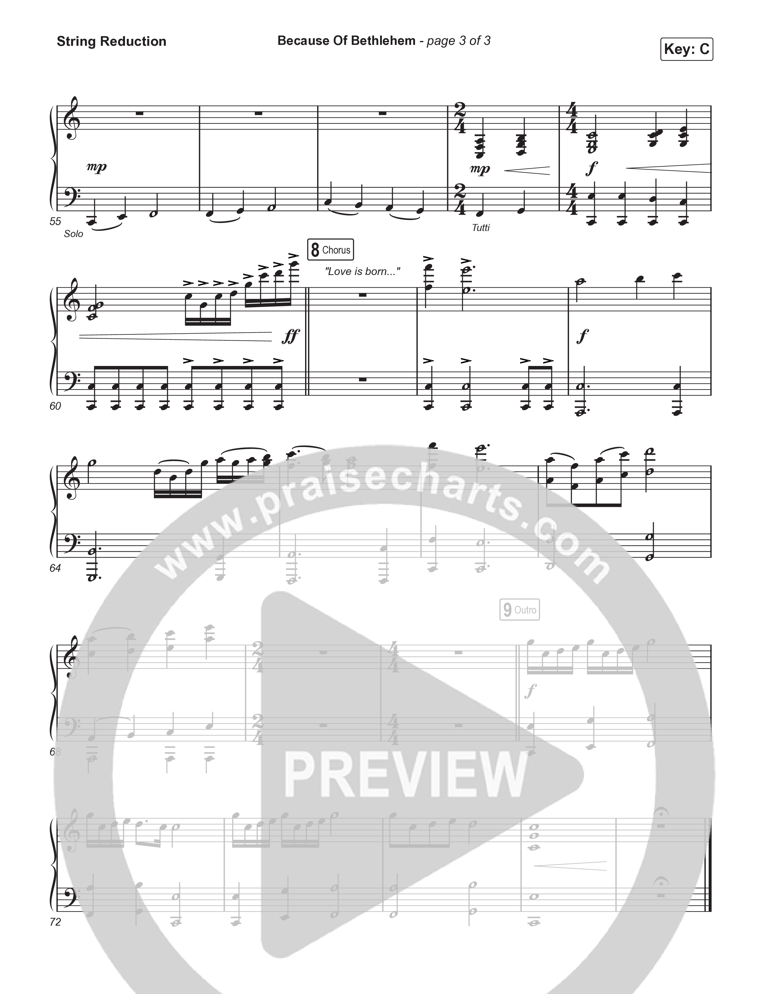 Because Of Bethlehem (Worship Choir/SAB) String Reduction (Matthew West / Arr. Luke Gambill)