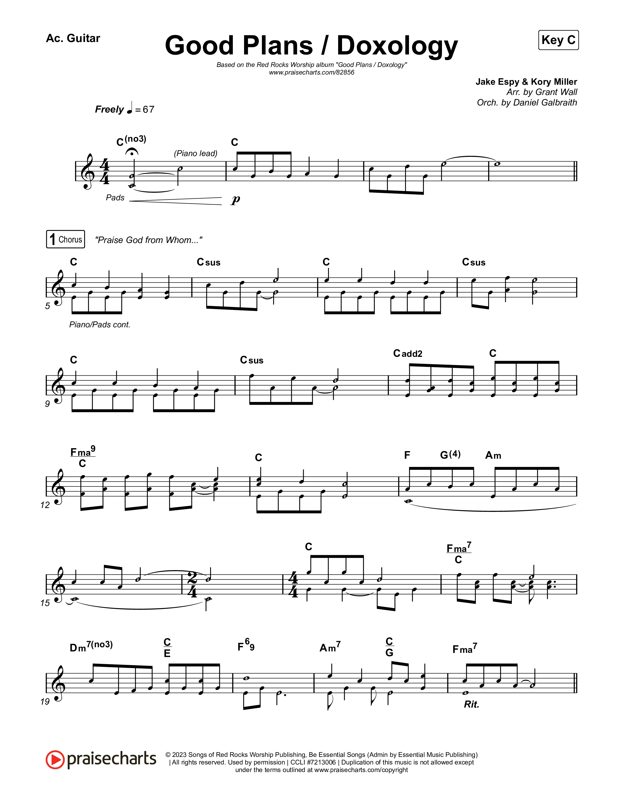 Good Plans/Doxology Acoustic Guitar (Red Rocks Worship)