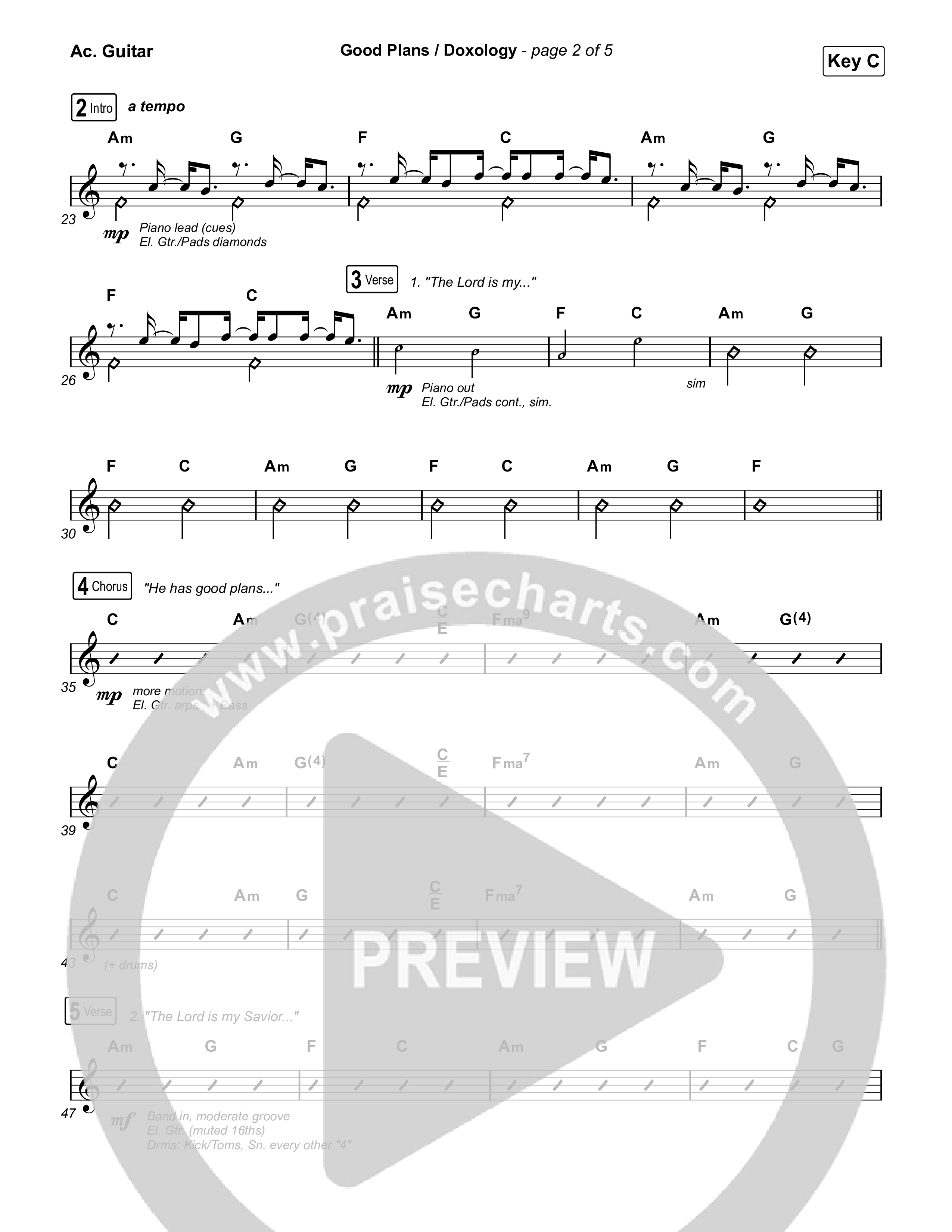 Good Plans/Doxology Acoustic Guitar (Red Rocks Worship)