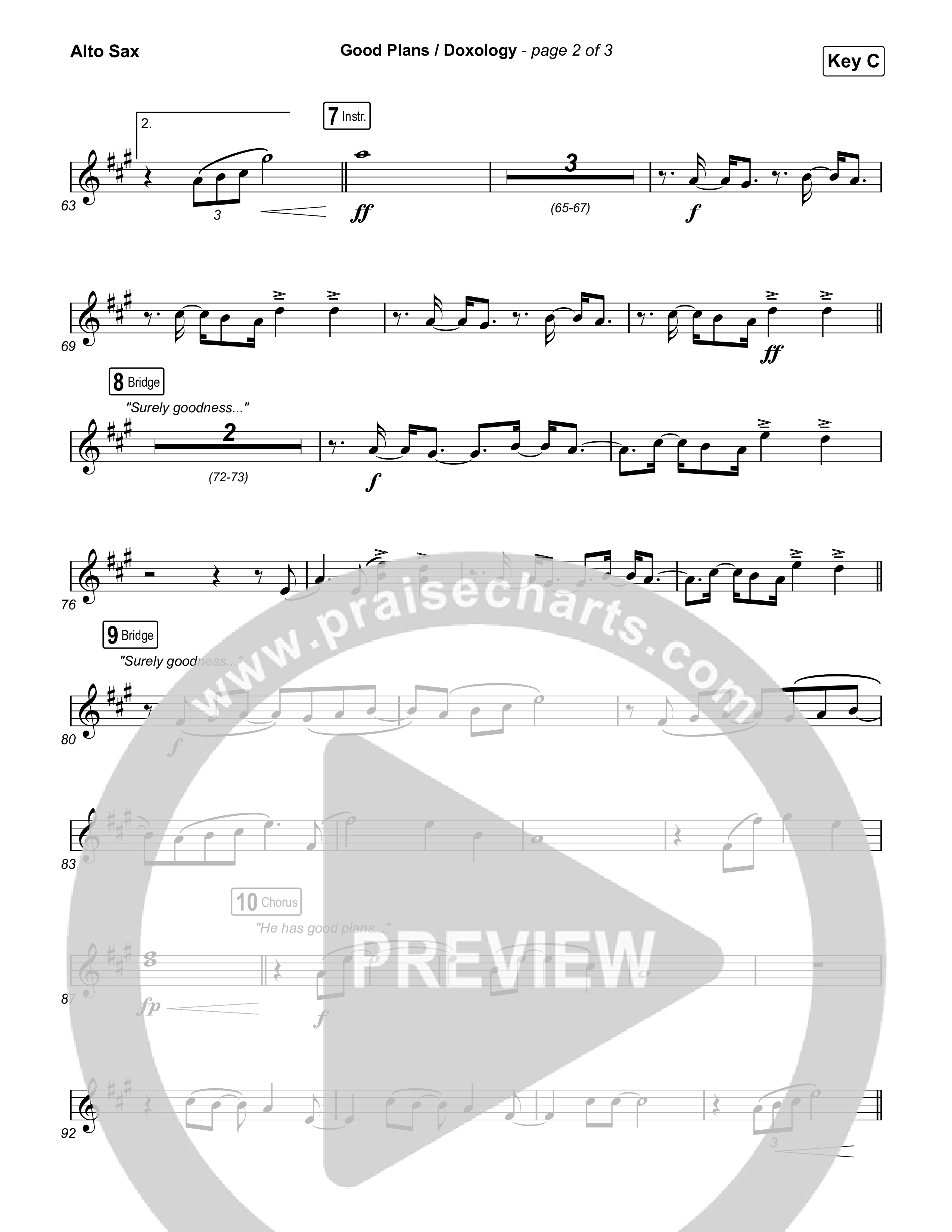 Good Plans/Doxology Alto Sax (Red Rocks Worship)