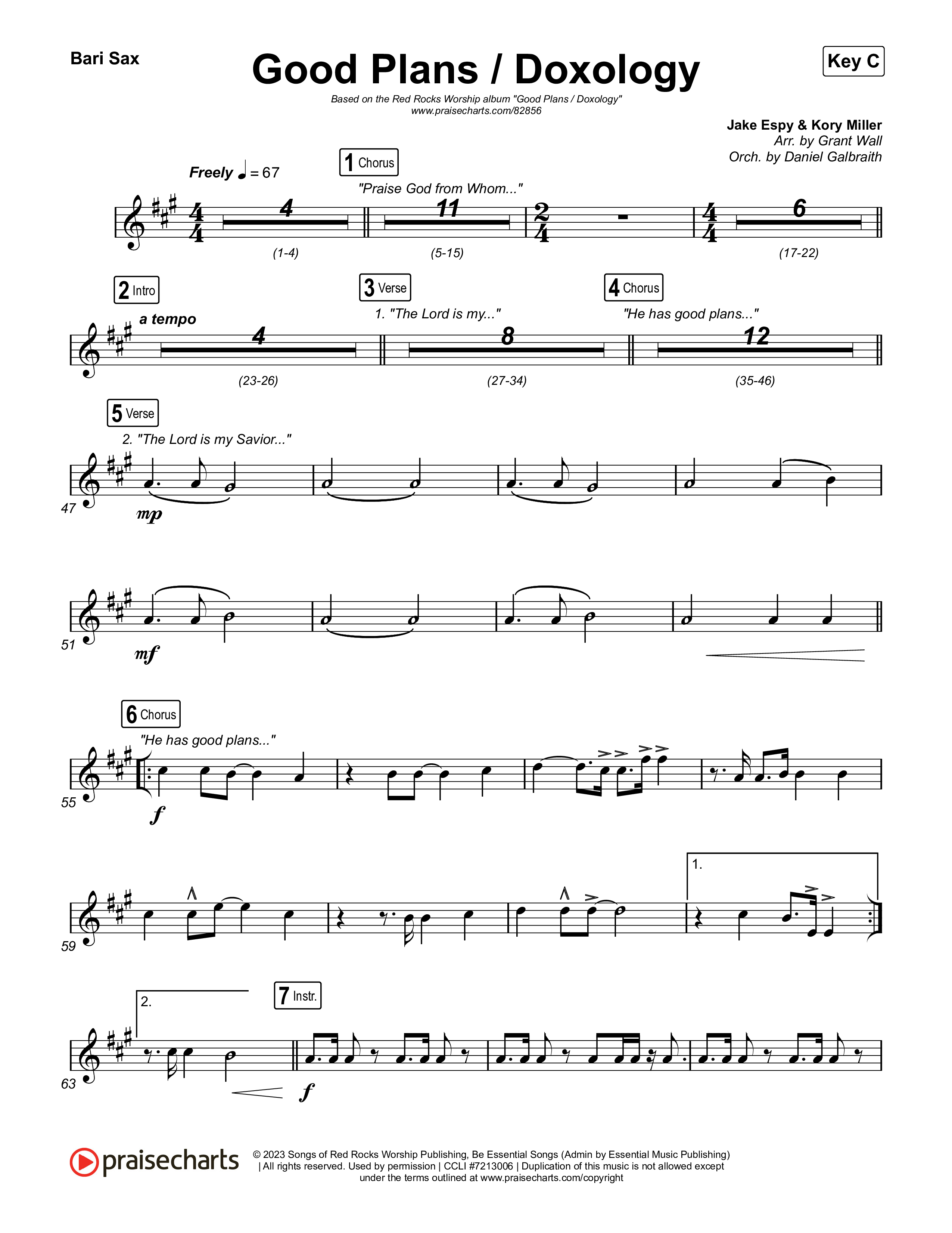 Good Plans/Doxology Bari Sax (Red Rocks Worship)