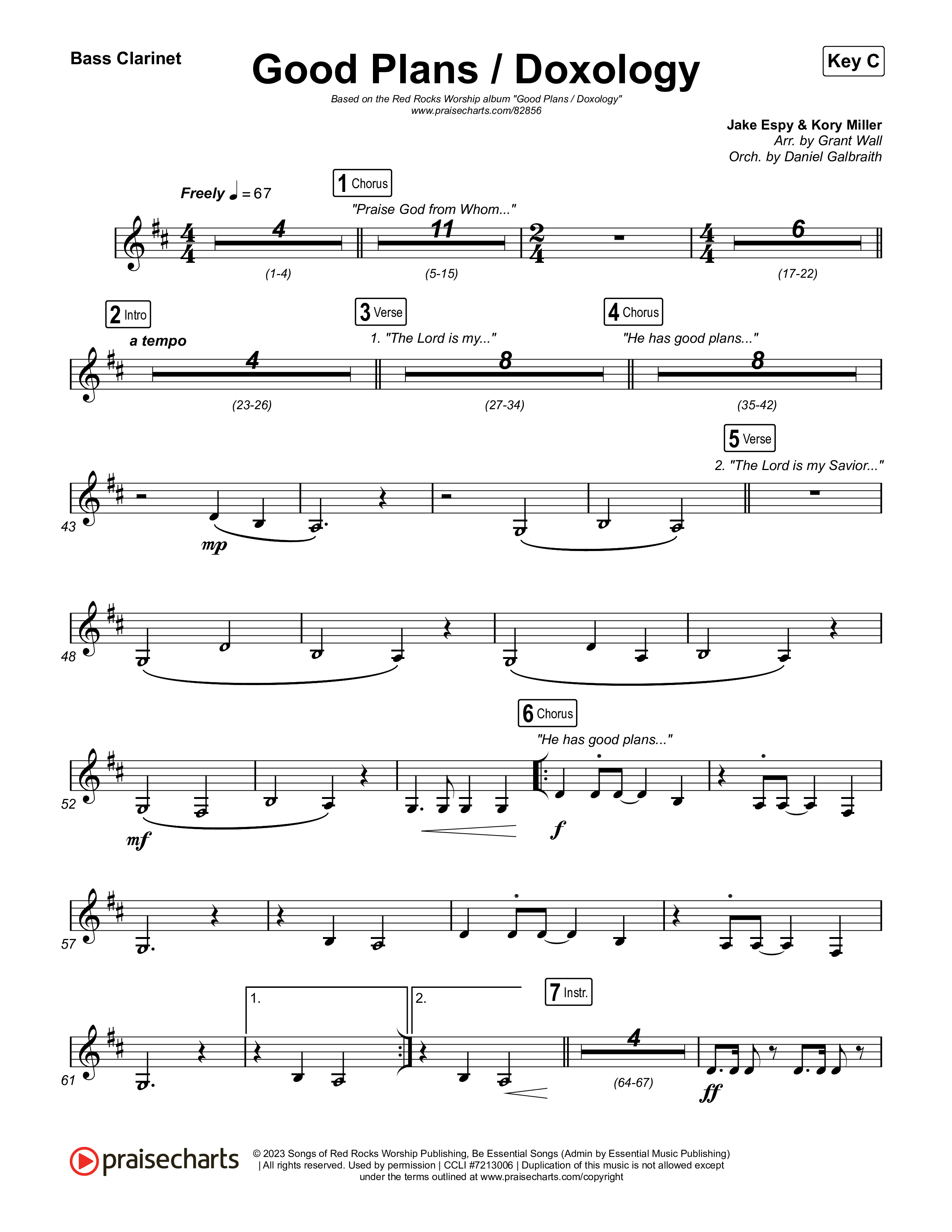 Good Plans/Doxology Bass Clarinet (Red Rocks Worship)