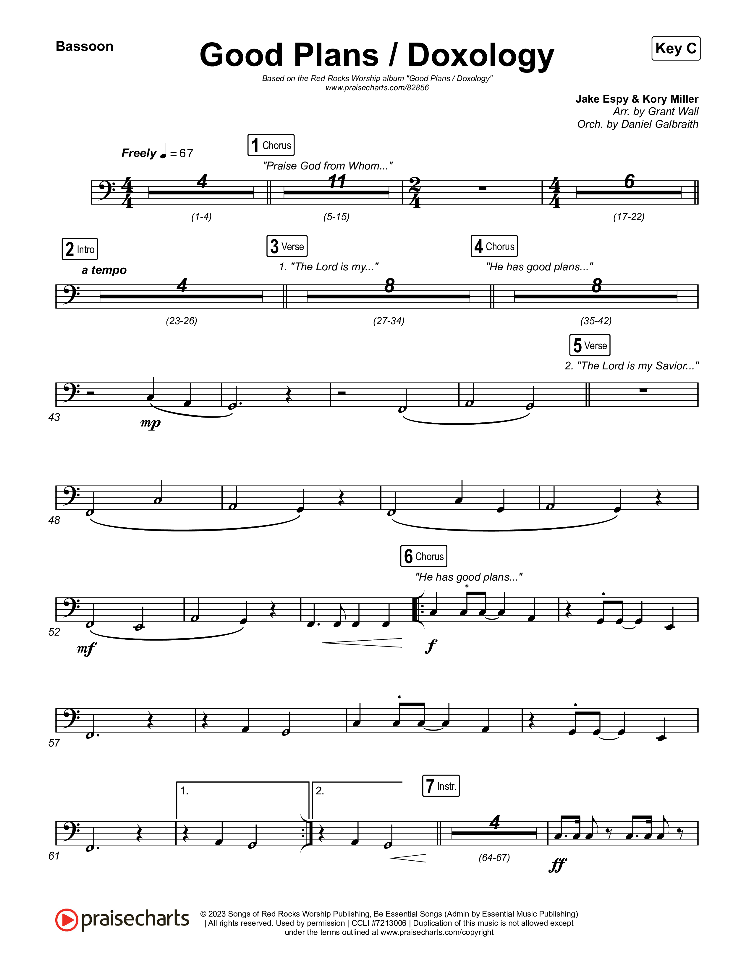 Good Plans/Doxology Bassoon (Red Rocks Worship)