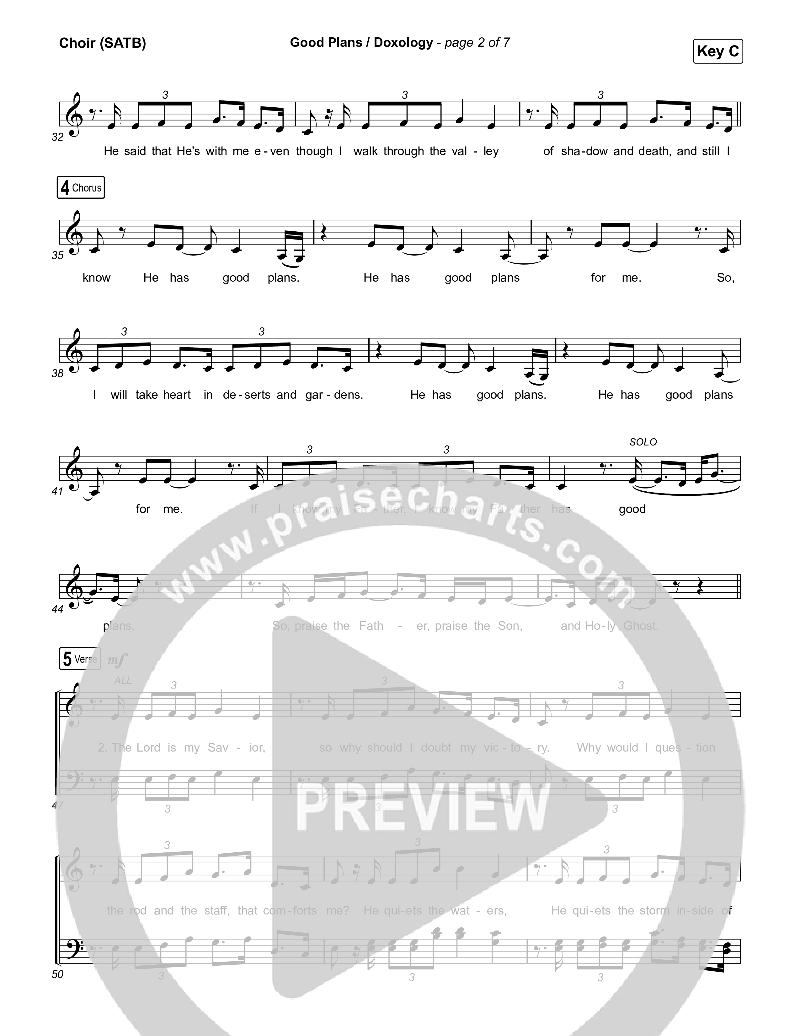 Good Plans/Doxology Choir Sheet (SATB) (Red Rocks Worship)