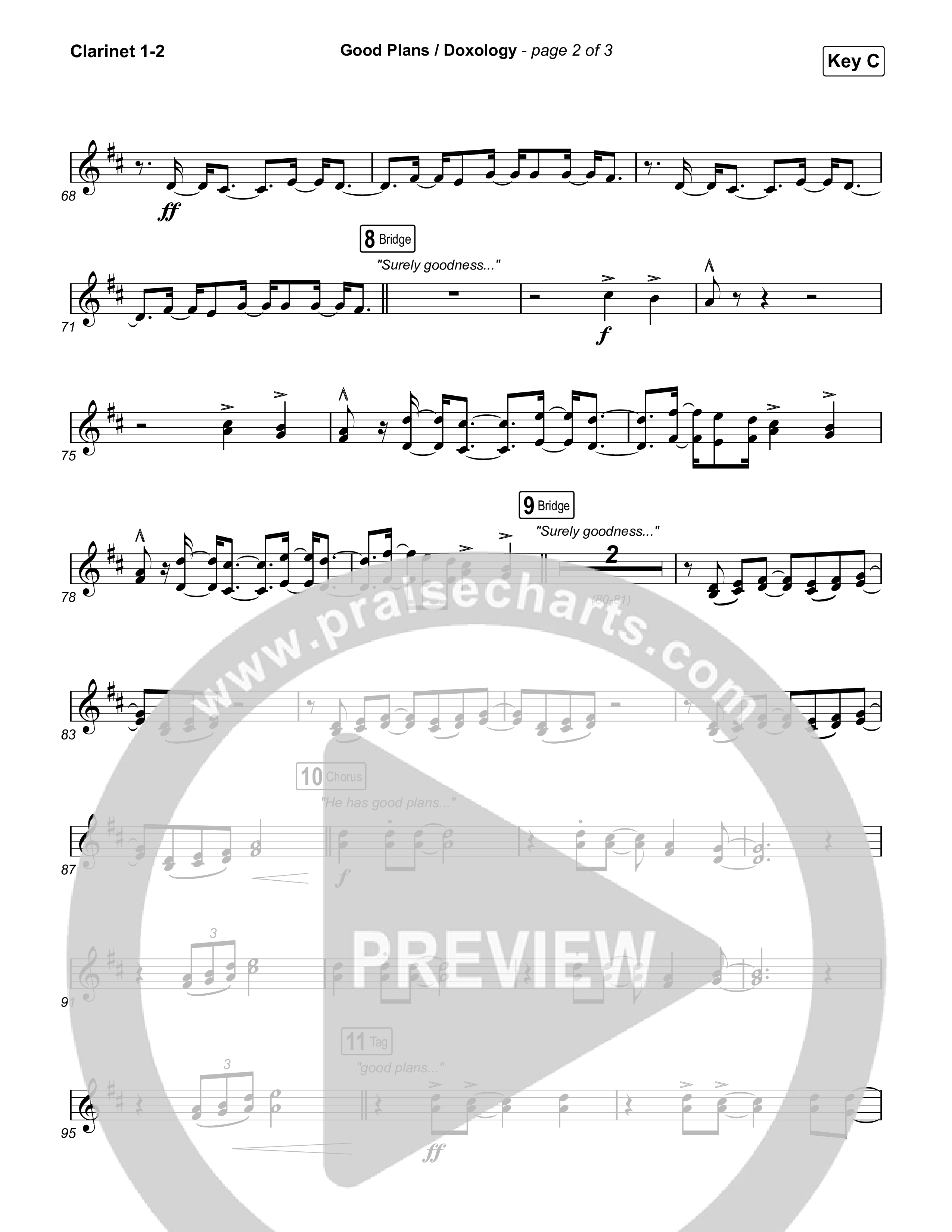 Good Plans/Doxology Clarinet 1,2 (Red Rocks Worship)