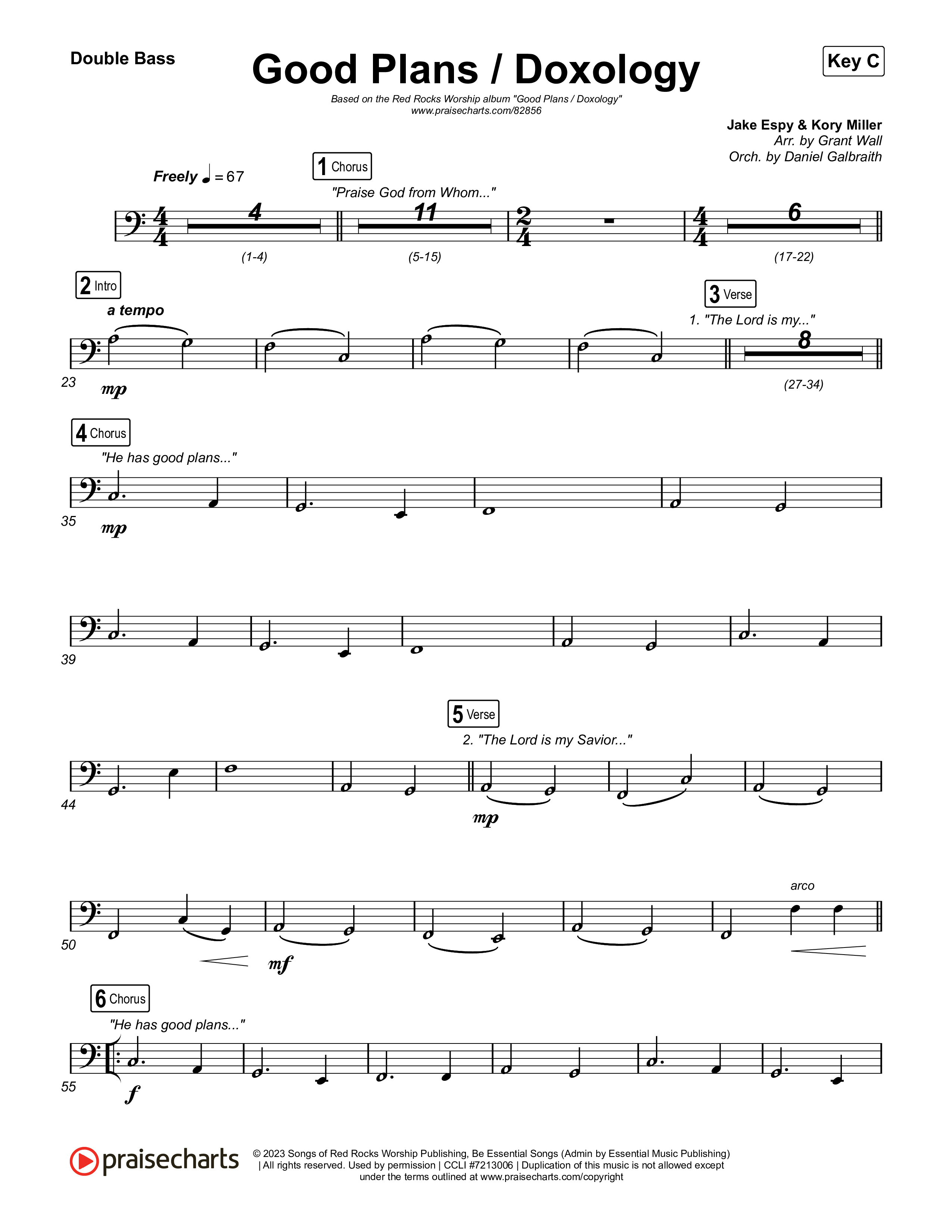 Good Plans/Doxology String Bass (Red Rocks Worship)