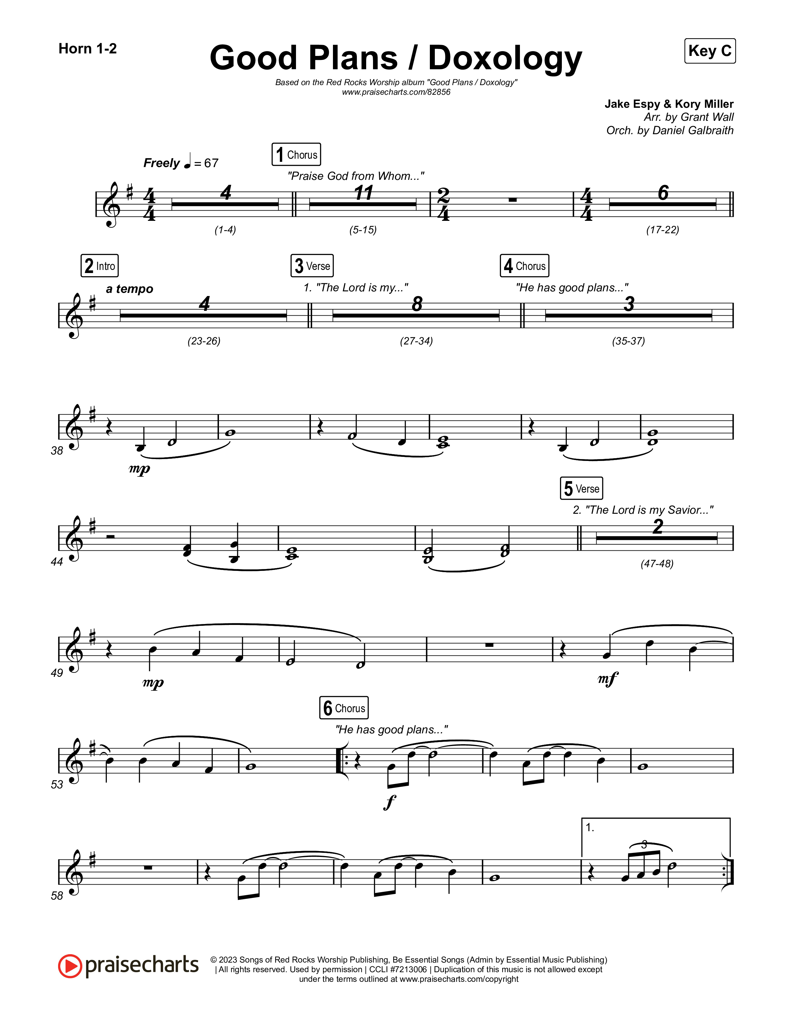 Good Plans/Doxology Brass Pack (Red Rocks Worship)