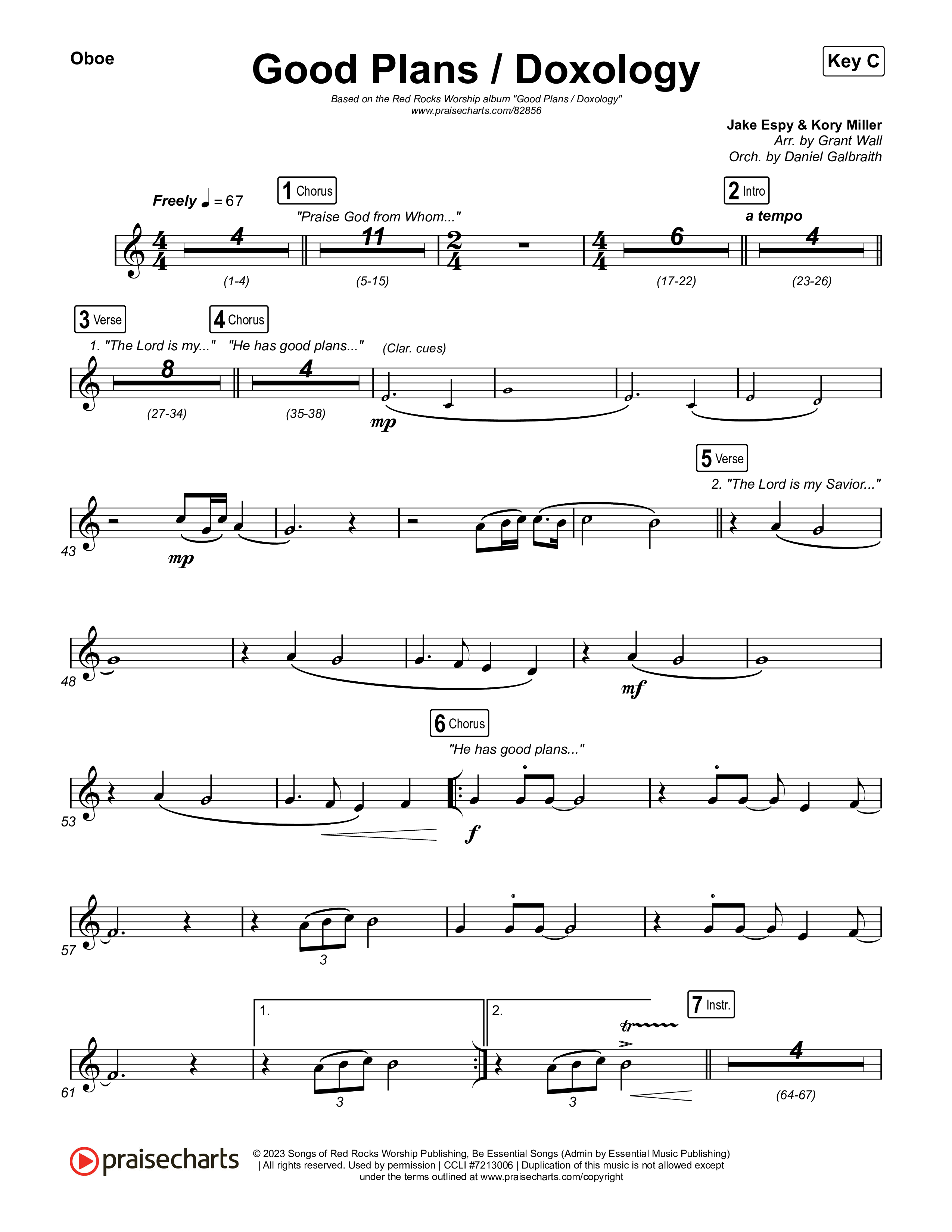 Good Plans/Doxology Oboe (Red Rocks Worship)