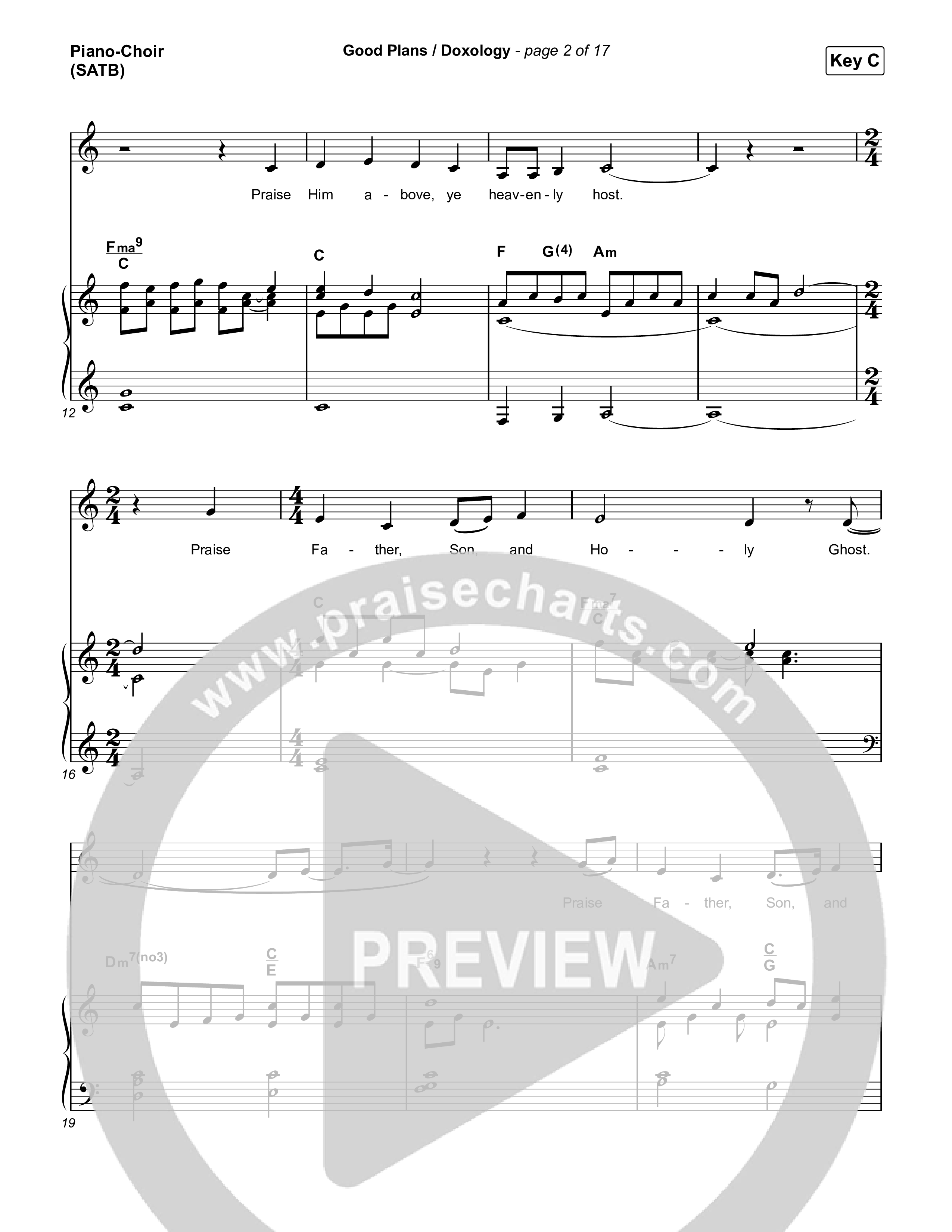 Good Plans/Doxology Piano/Vocal (SATB) (Red Rocks Worship)
