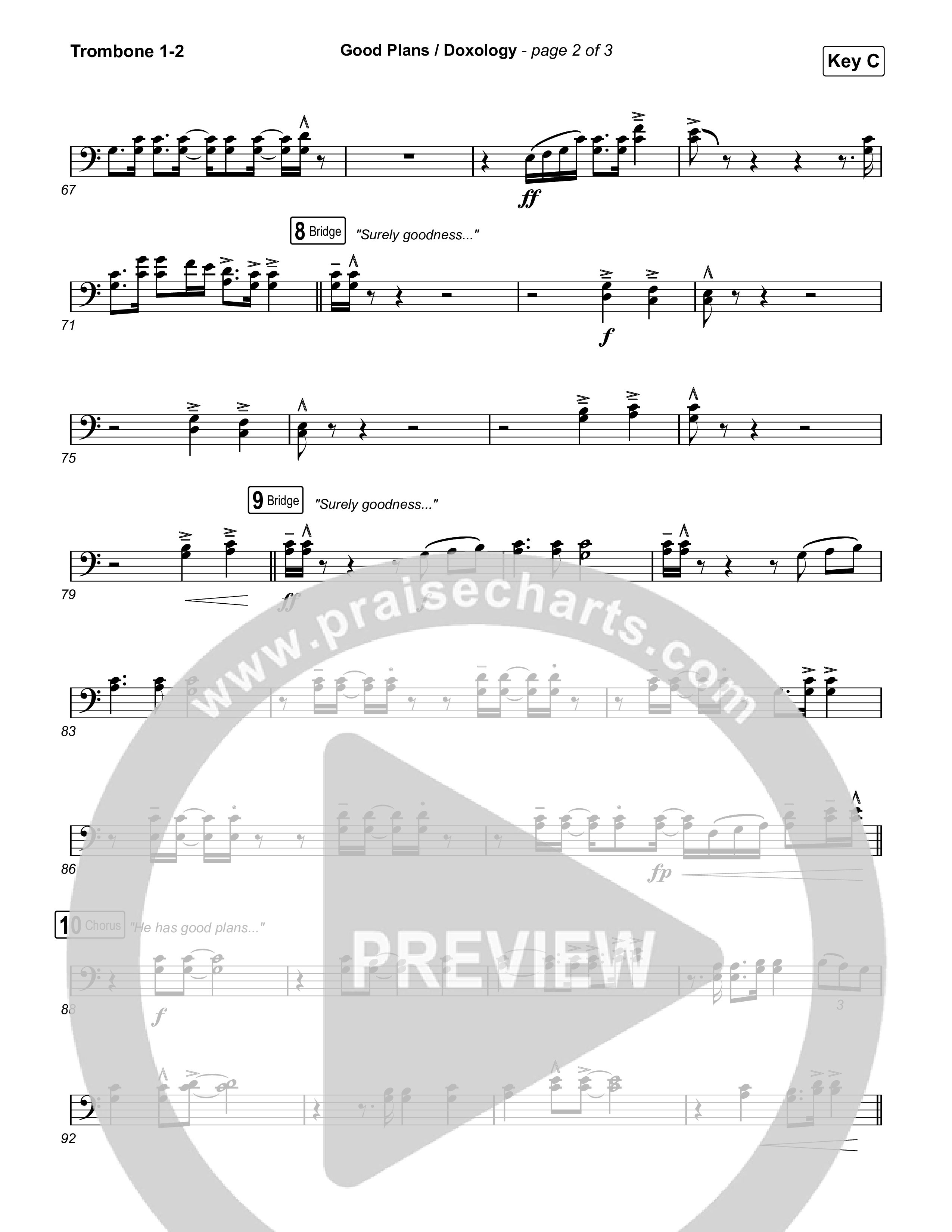 Good Plans/Doxology Trombone 1,2 (Red Rocks Worship)
