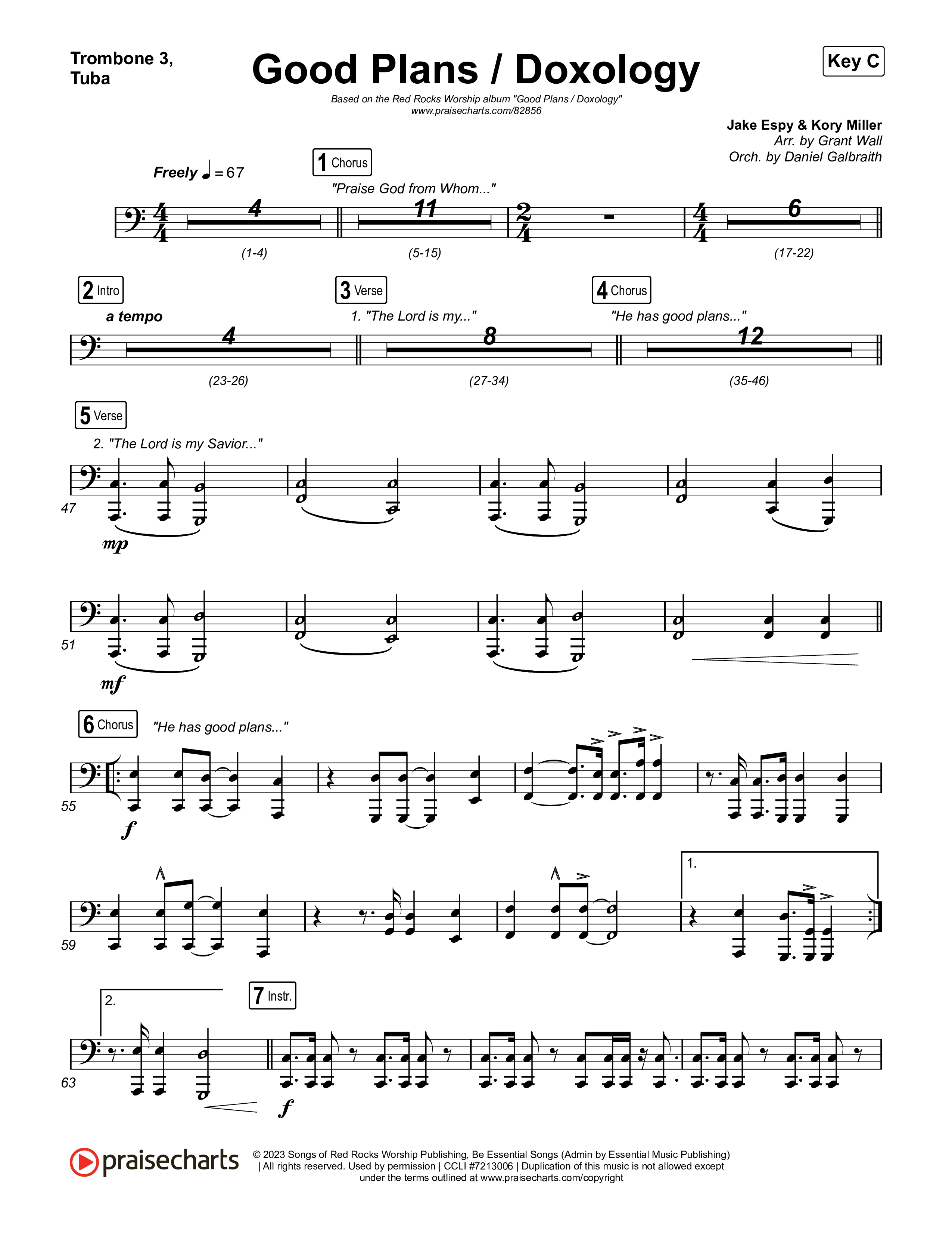 Good Plans/Doxology Trombone 3/Tuba (Red Rocks Worship)