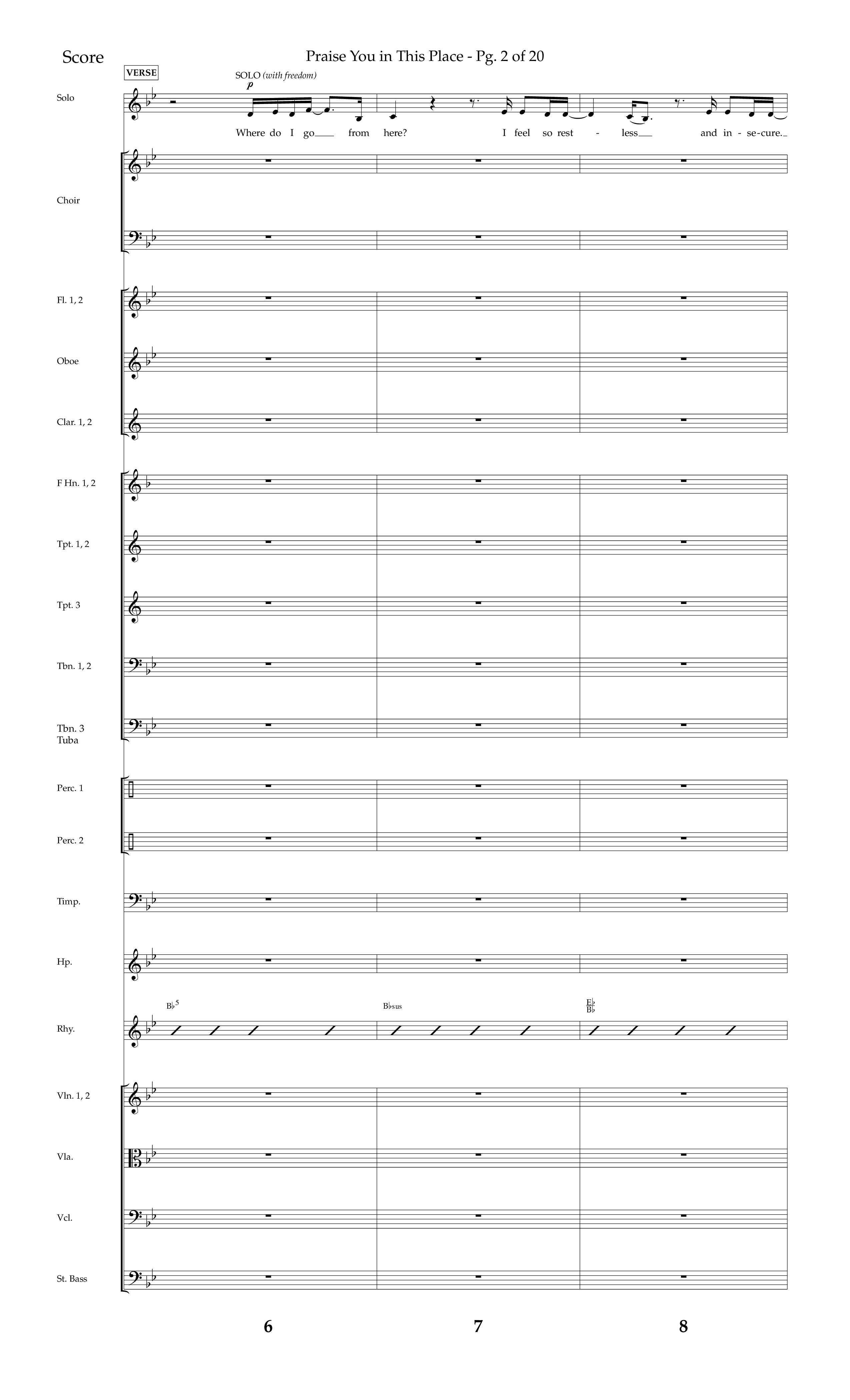 Praise You In This Place (Choral Anthem SATB) Orchestration (Lifeway Choral / Arr. Cliff Duren)