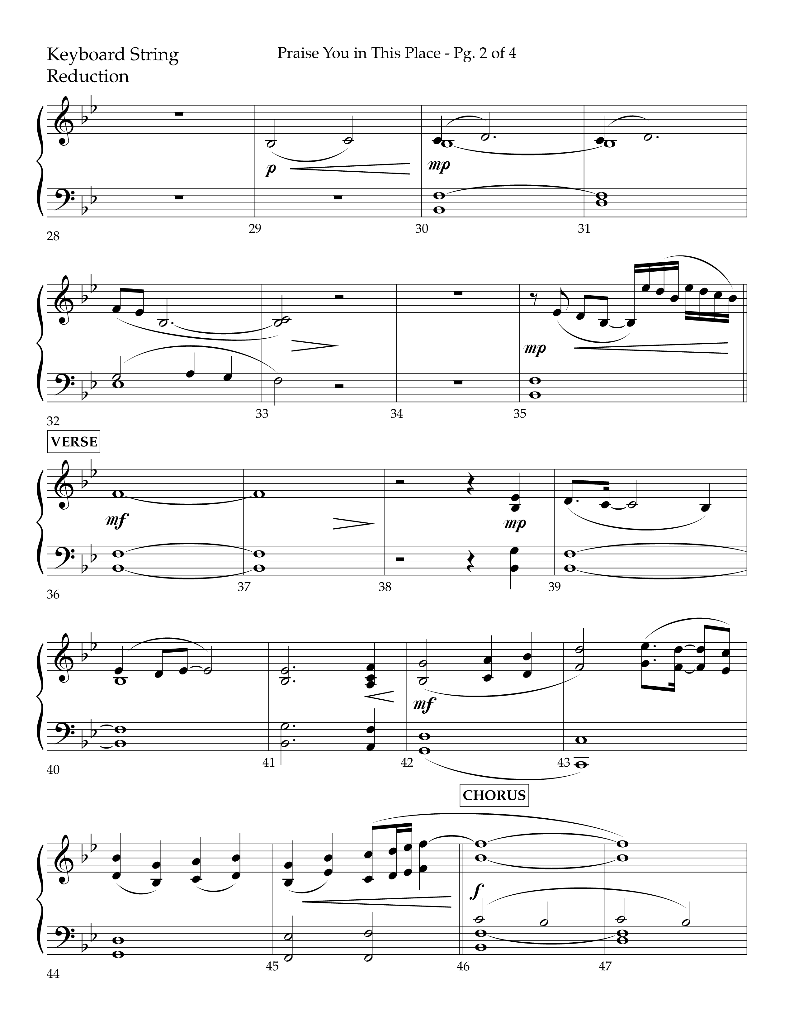 Praise You In This Place (Choral Anthem SATB) String Reduction (Lifeway Choral / Arr. Cliff Duren)