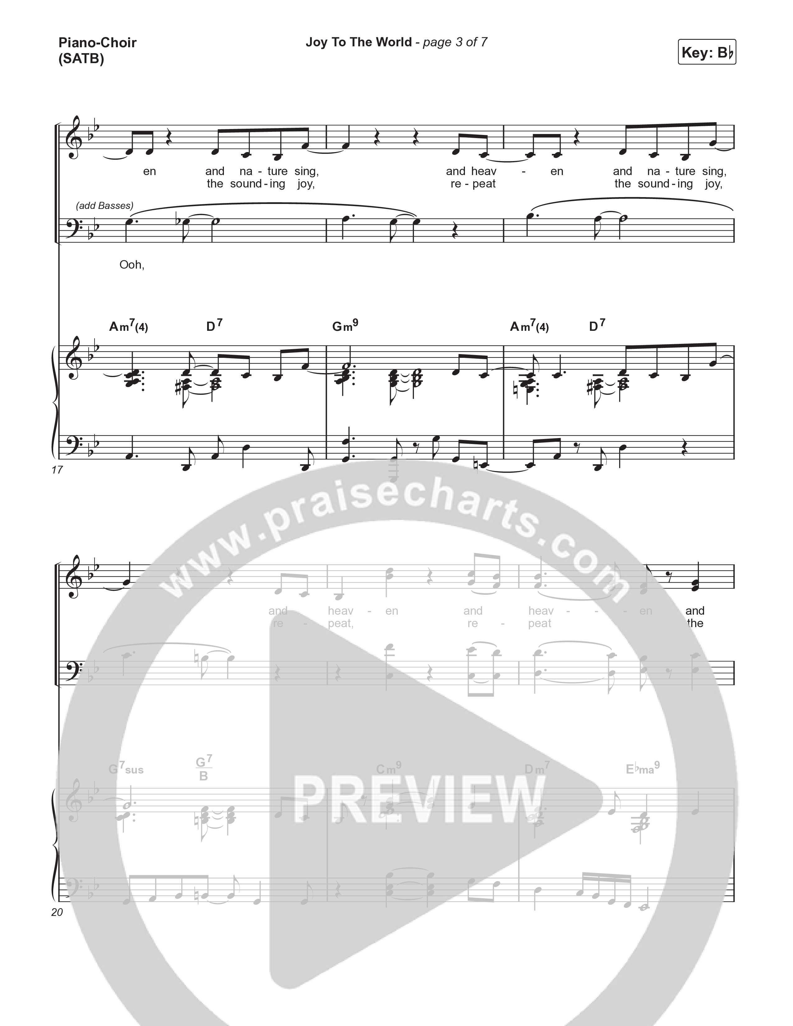 Joy To The World Piano/Vocal (SATB) (Kirk Franklin)