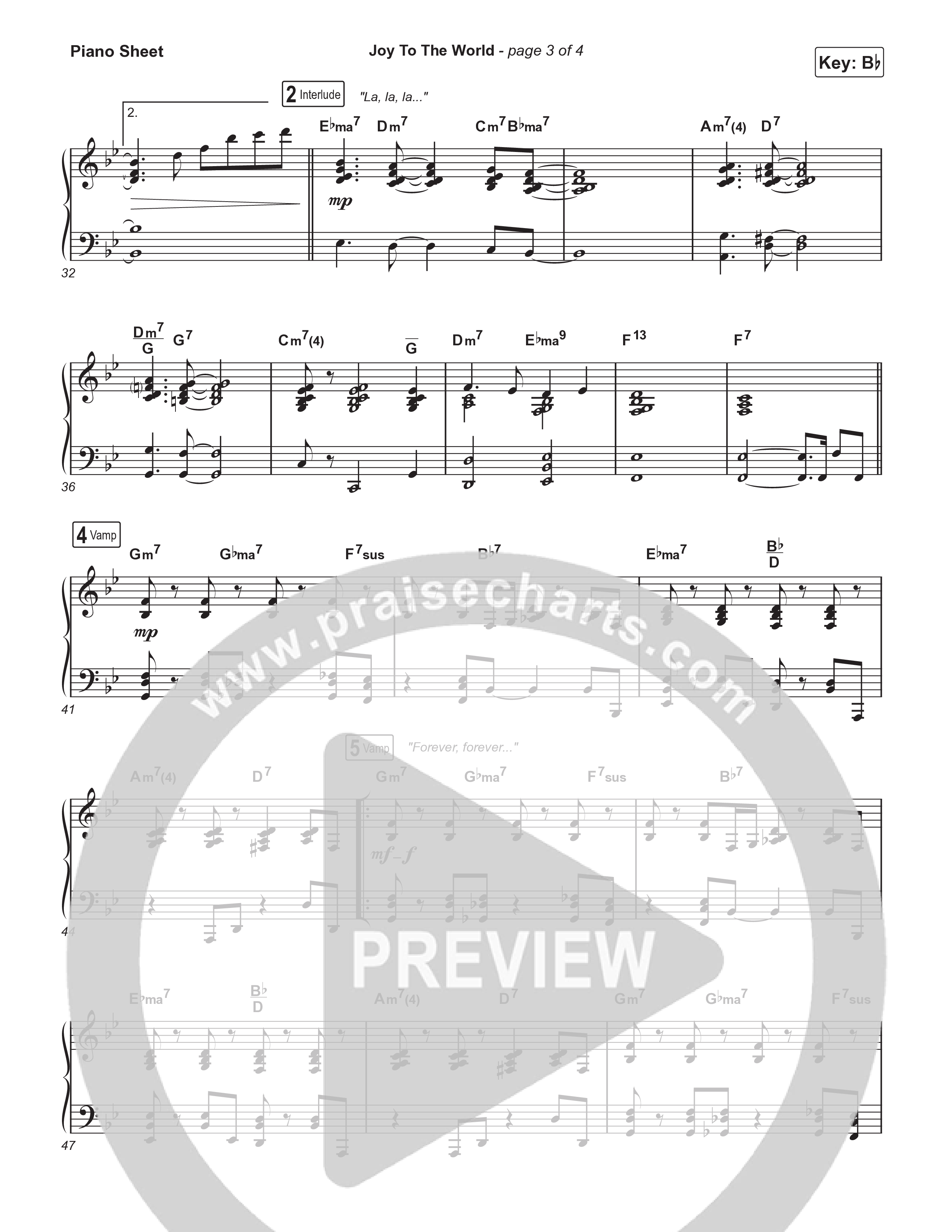 Joy To The World Piano Sheet (Kirk Franklin)