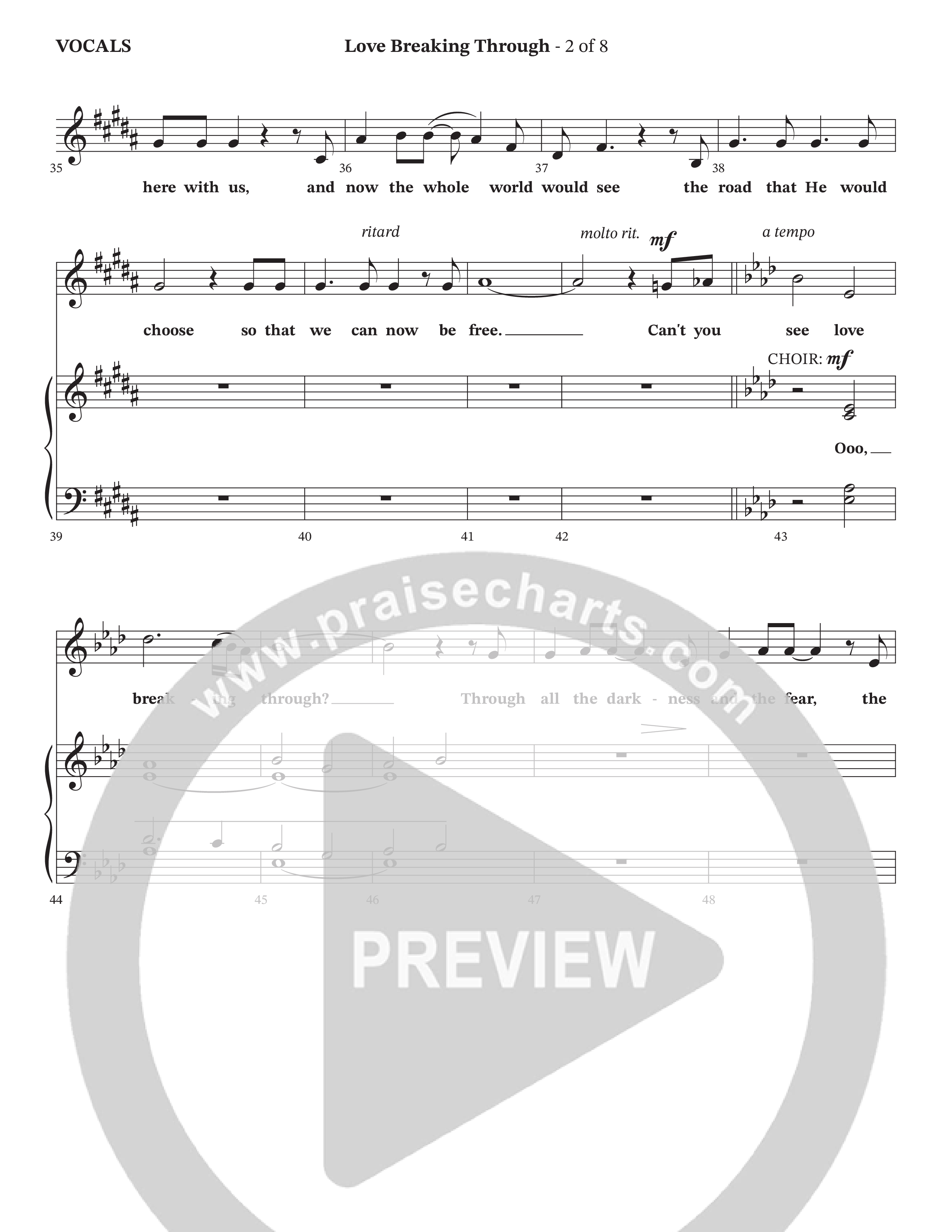 Love Breaking Through (Choral Anthem SATB) Choir Sheet (TaRanda Greene / The Brooklyn Tabernacle Choir / Arr. Bradley Knight)