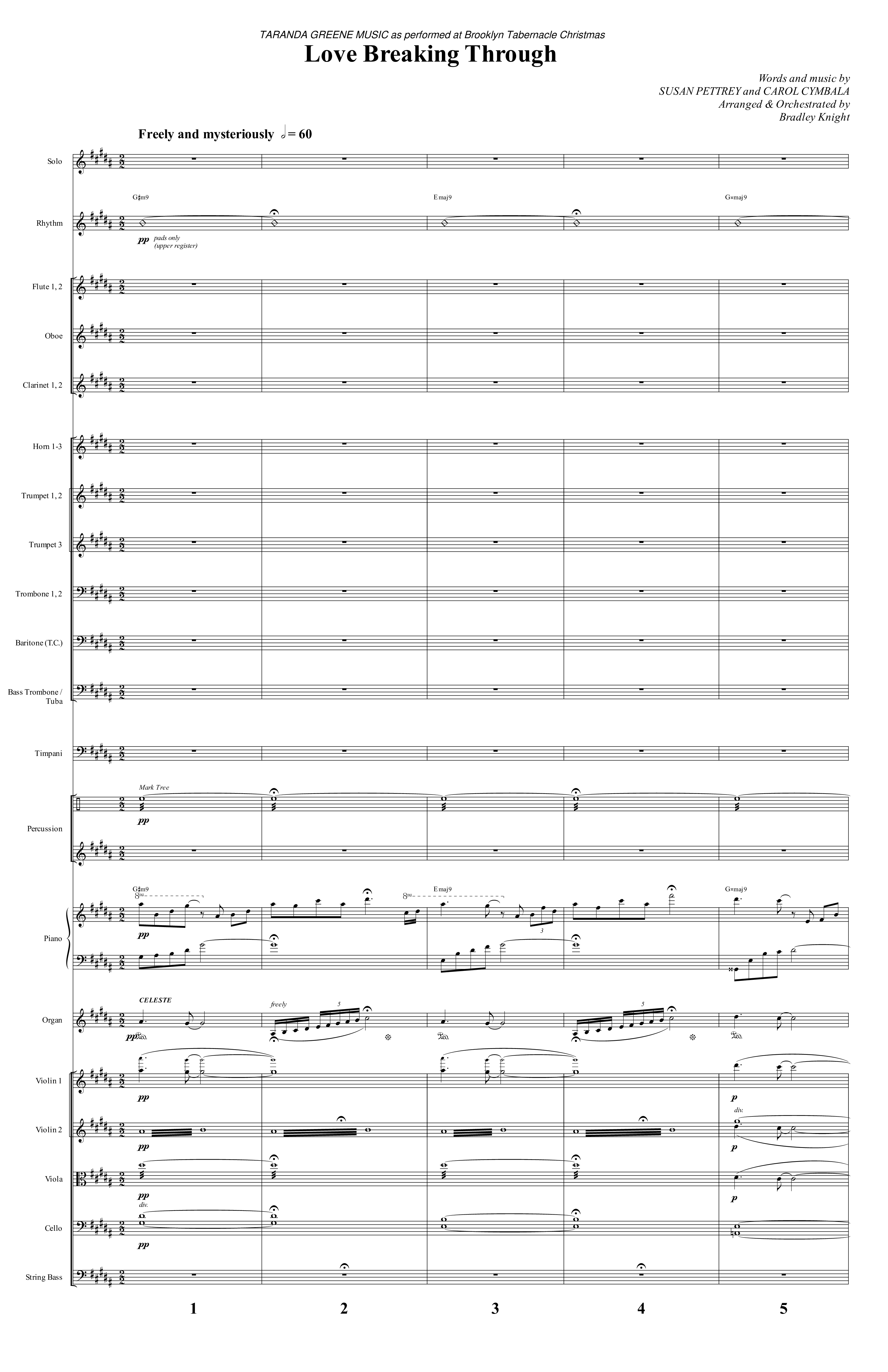 Love Breaking Through Conductor's Score (TaRanda Greene / Arr. Bradley Knight / The Brooklyn Tabernacle Choir)
