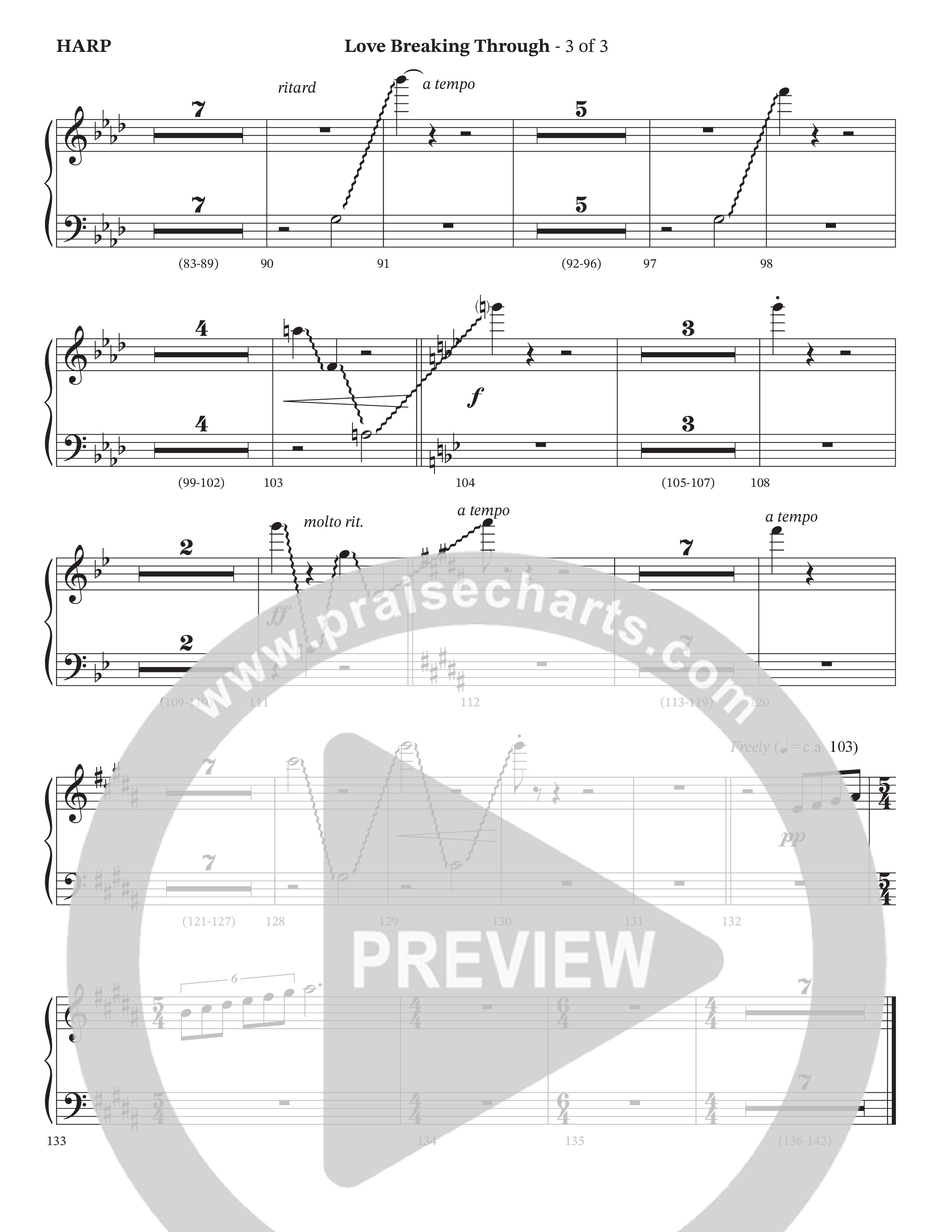 Love Breaking Through (Choral Anthem SATB) Harp (TaRanda Greene / The Brooklyn Tabernacle Choir / Arr. Bradley Knight)