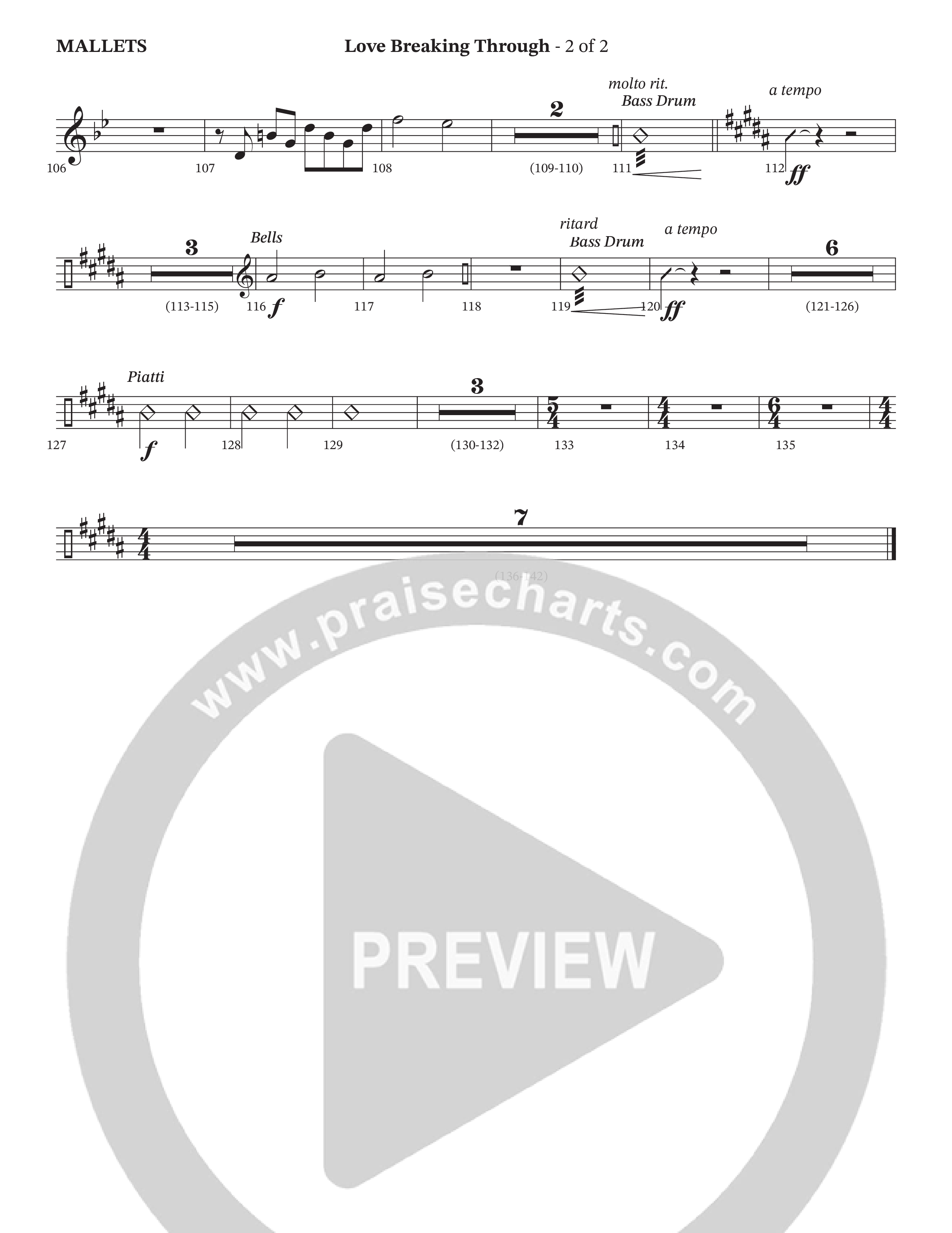 Love Breaking Through (Choral Anthem SATB) Mallets (TaRanda Greene / The Brooklyn Tabernacle Choir / Arr. Bradley Knight)