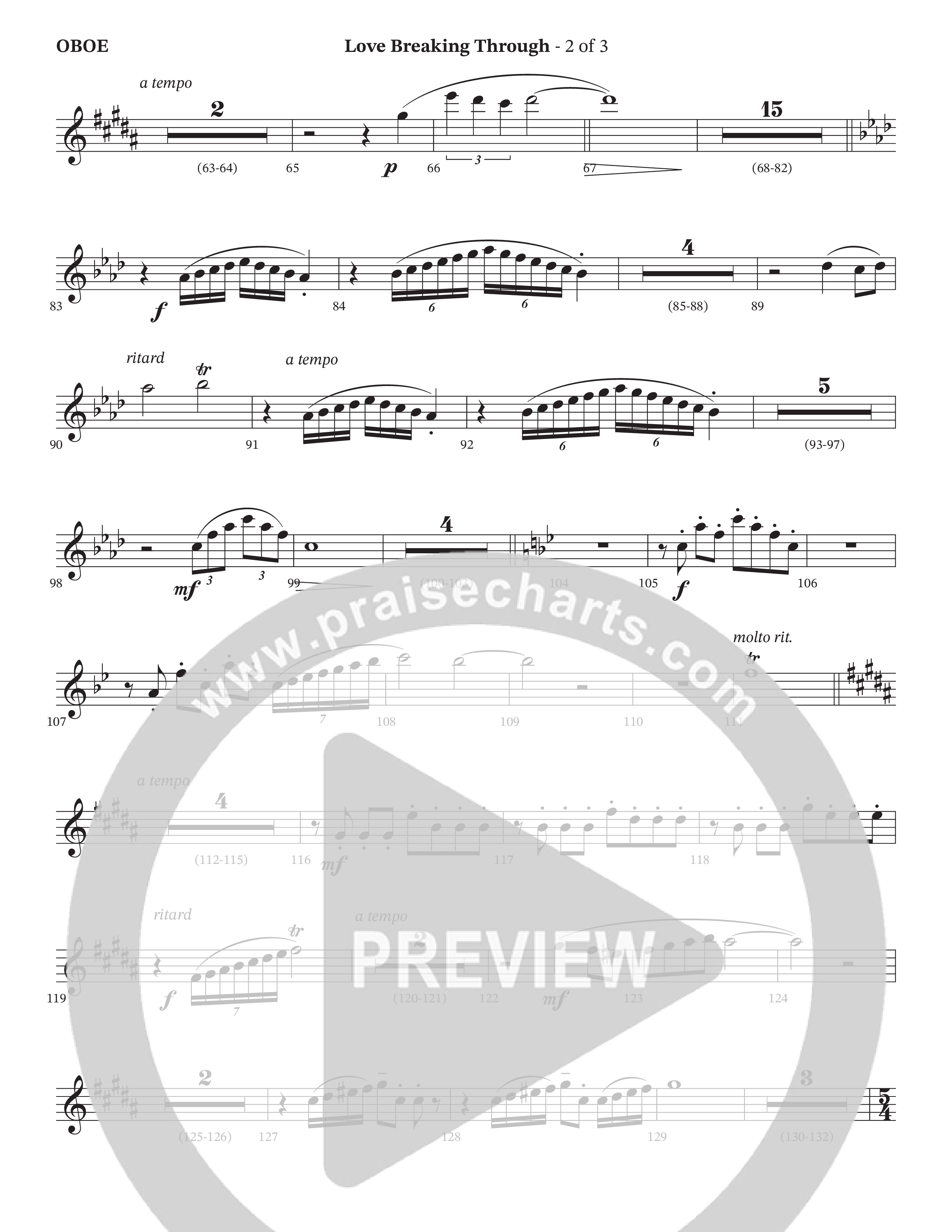 Love Breaking Through (Choral Anthem SATB) Oboe (TaRanda Greene / The Brooklyn Tabernacle Choir / Arr. Bradley Knight)