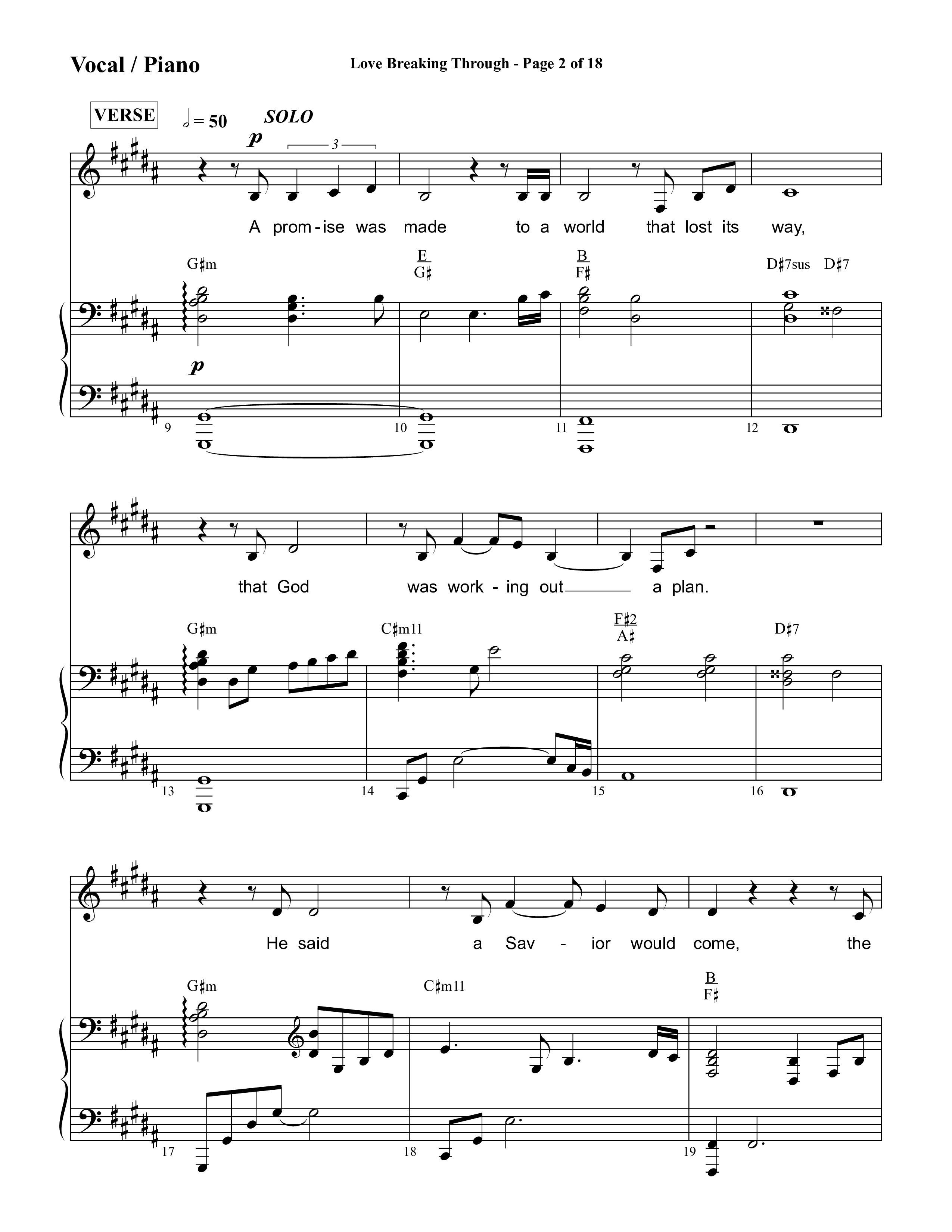 Love Breaking Through Piano/Vocal (SATB) (TaRanda Greene / Arr. Bradley Knight / The Brooklyn Tabernacle Choir)
