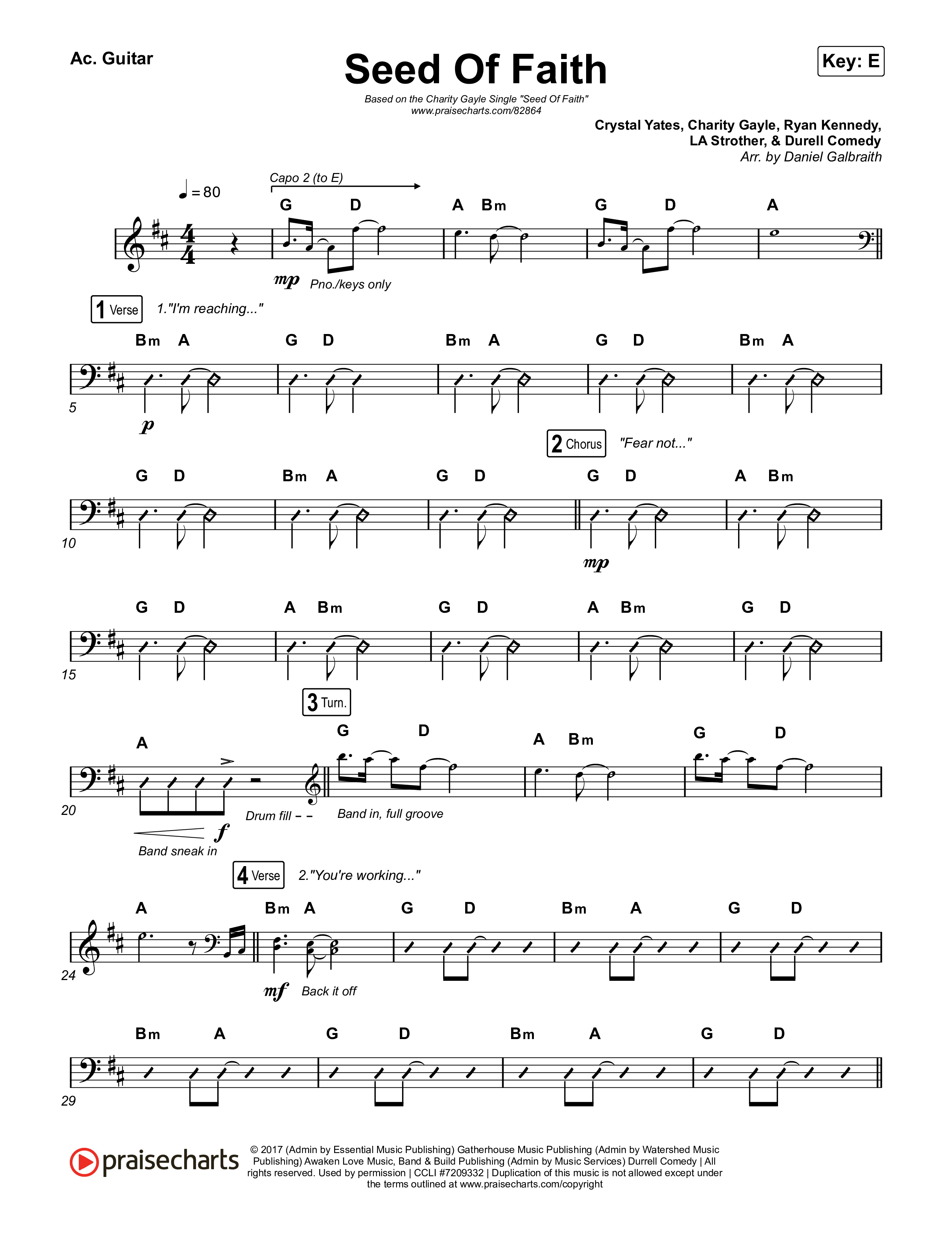 Seed Of Faith Acoustic Guitar (Charity Gayle)