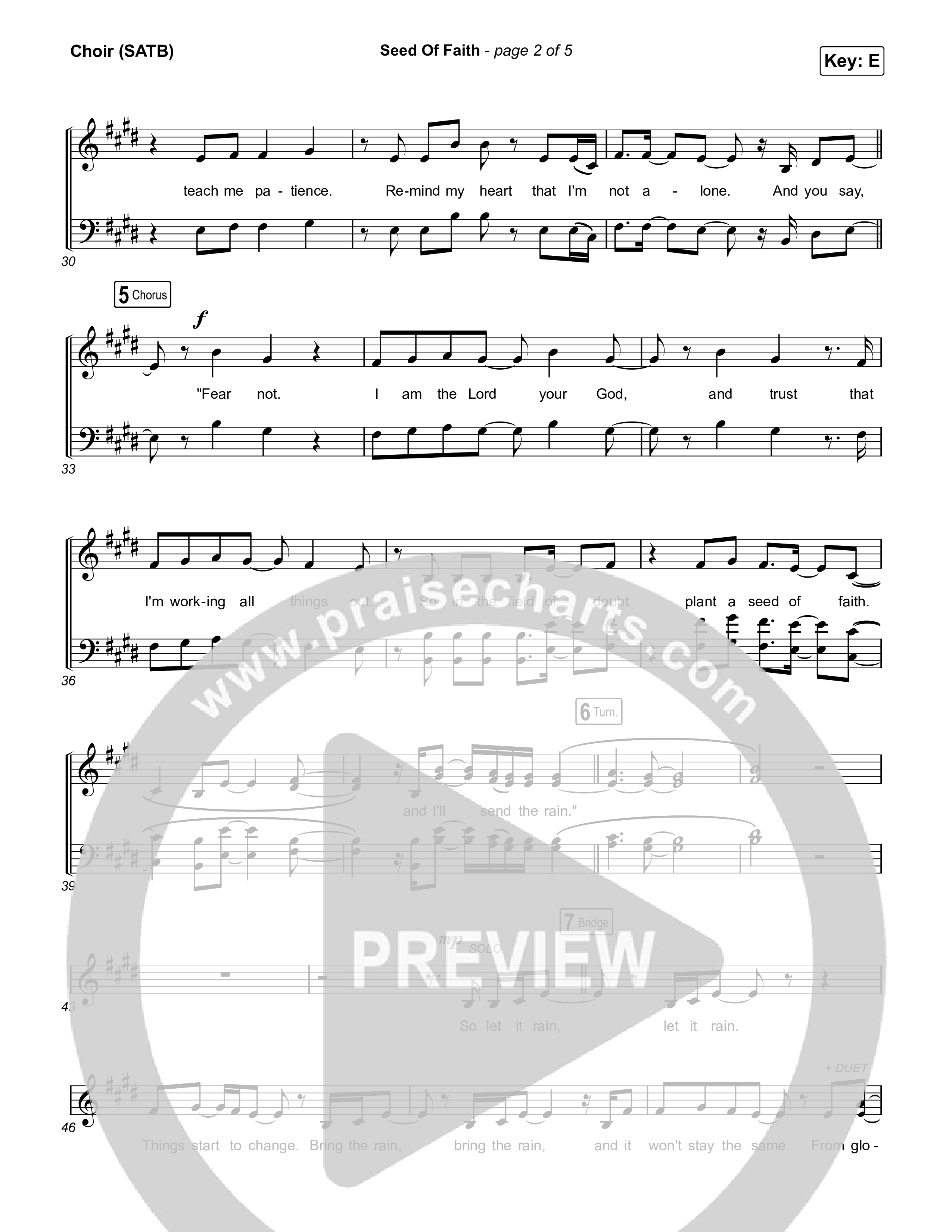 Seed Of Faith Choir Sheet (SATB) (Charity Gayle)