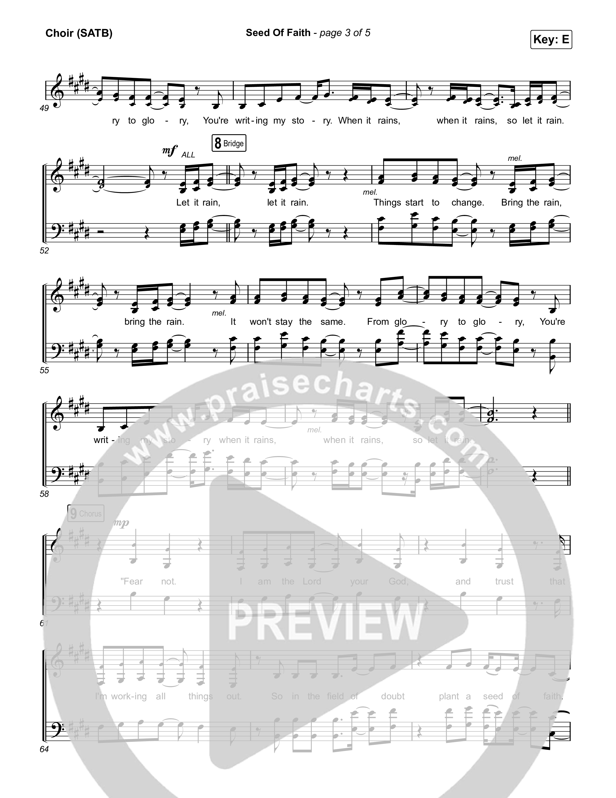 Seed Of Faith Choir Sheet (SATB) (Charity Gayle)