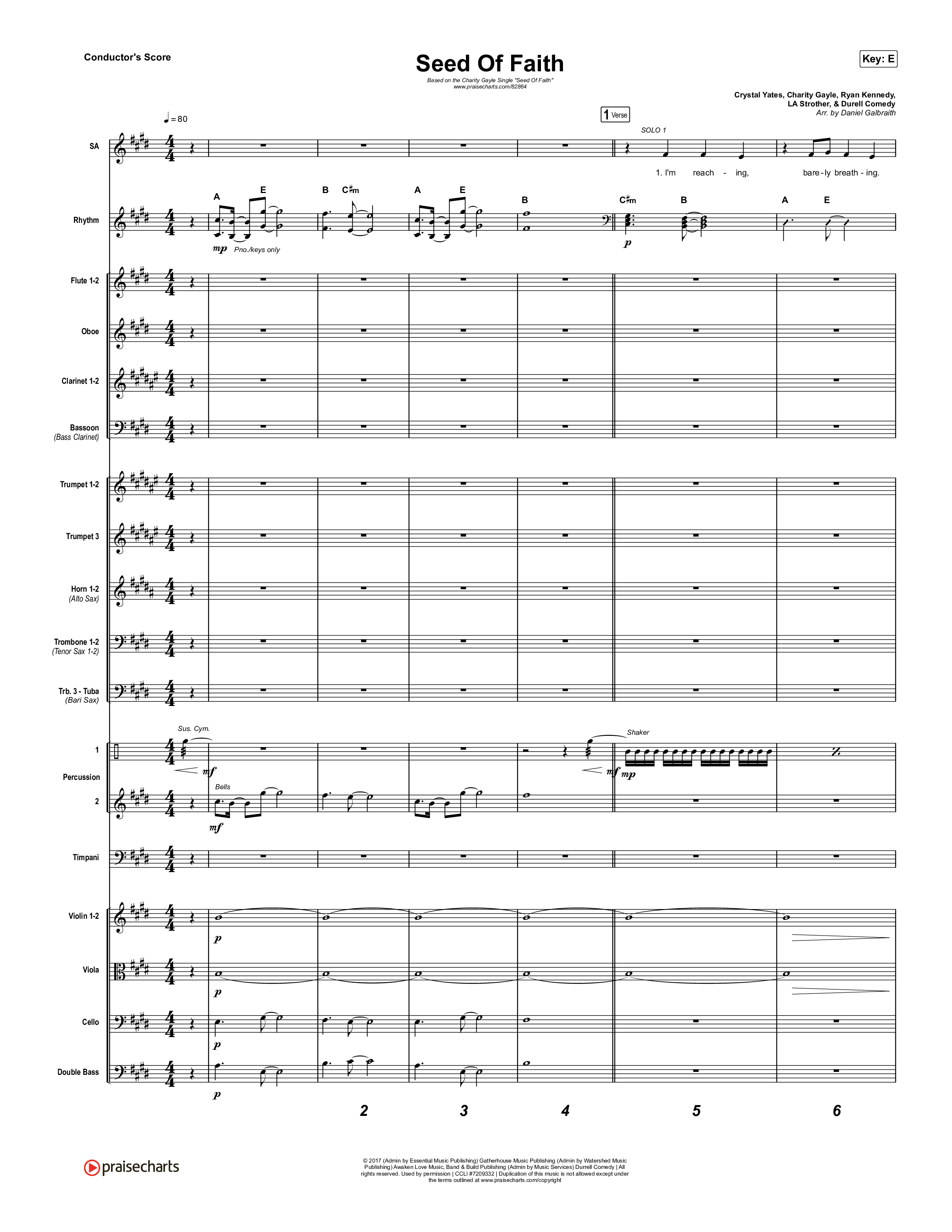 Seed Of Faith Conductor's Score (Charity Gayle)