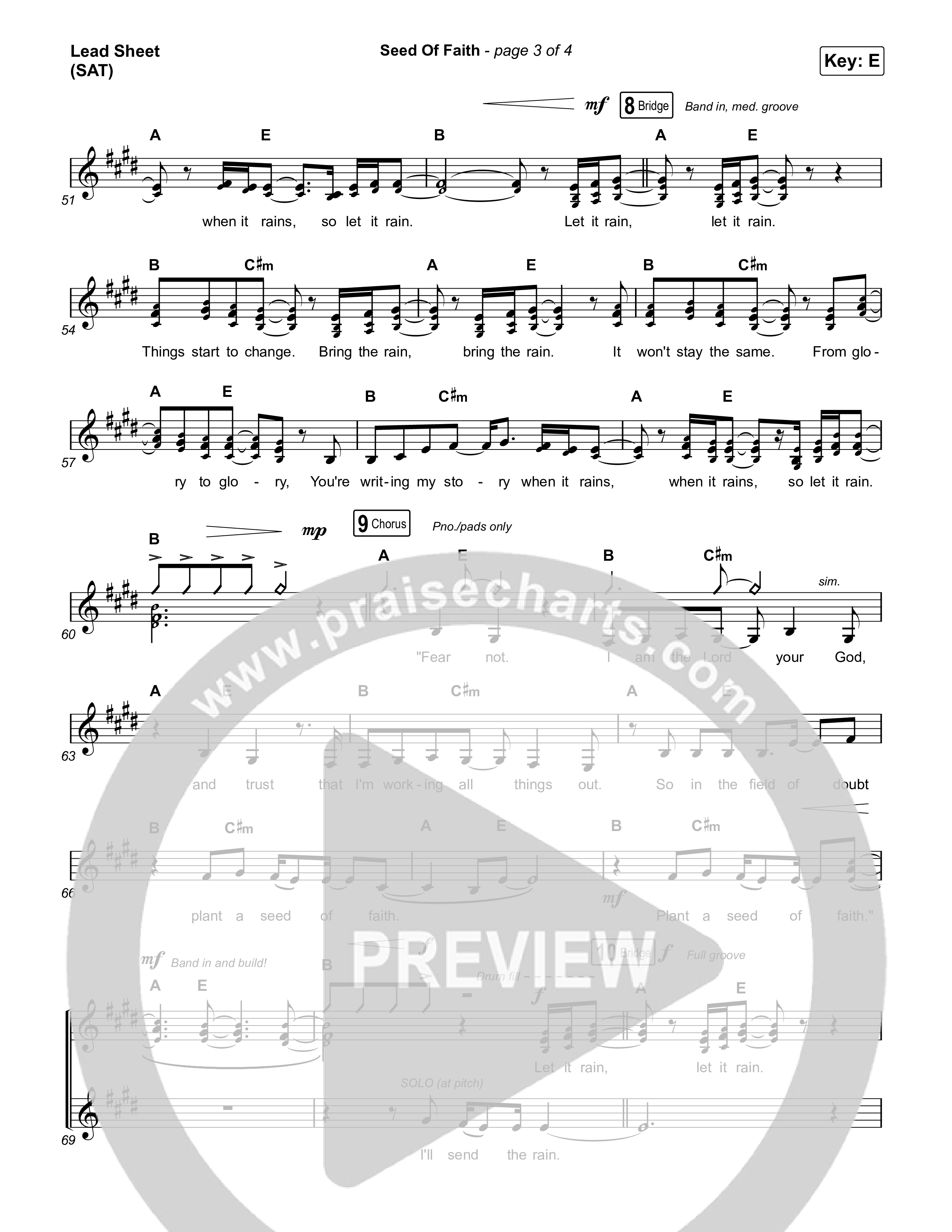 Seed Of Faith Lead Sheet (SAT) (Charity Gayle)