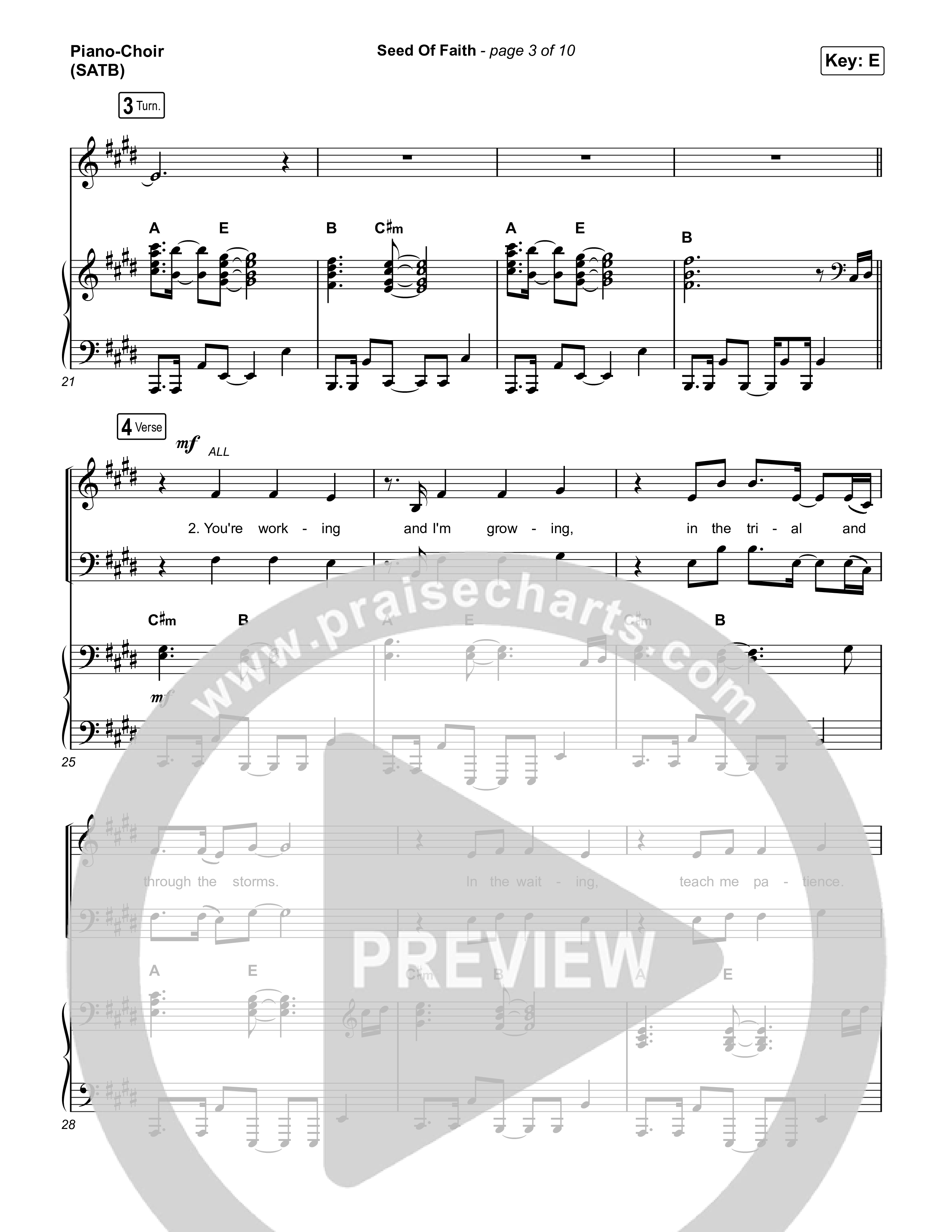 Seed Of Faith Piano/Vocal (SATB) (Charity Gayle)