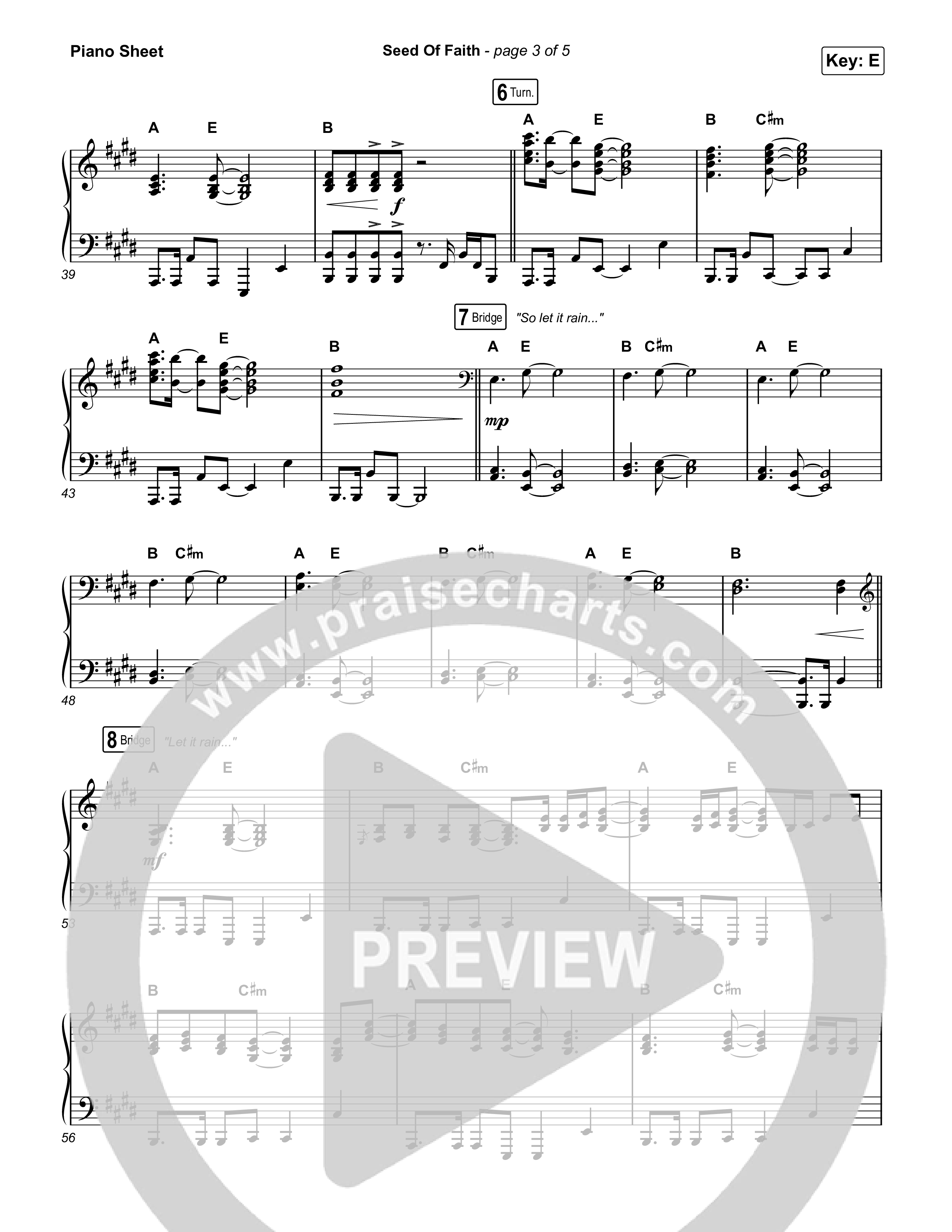 Seed Of Faith Piano Sheet (Charity Gayle)