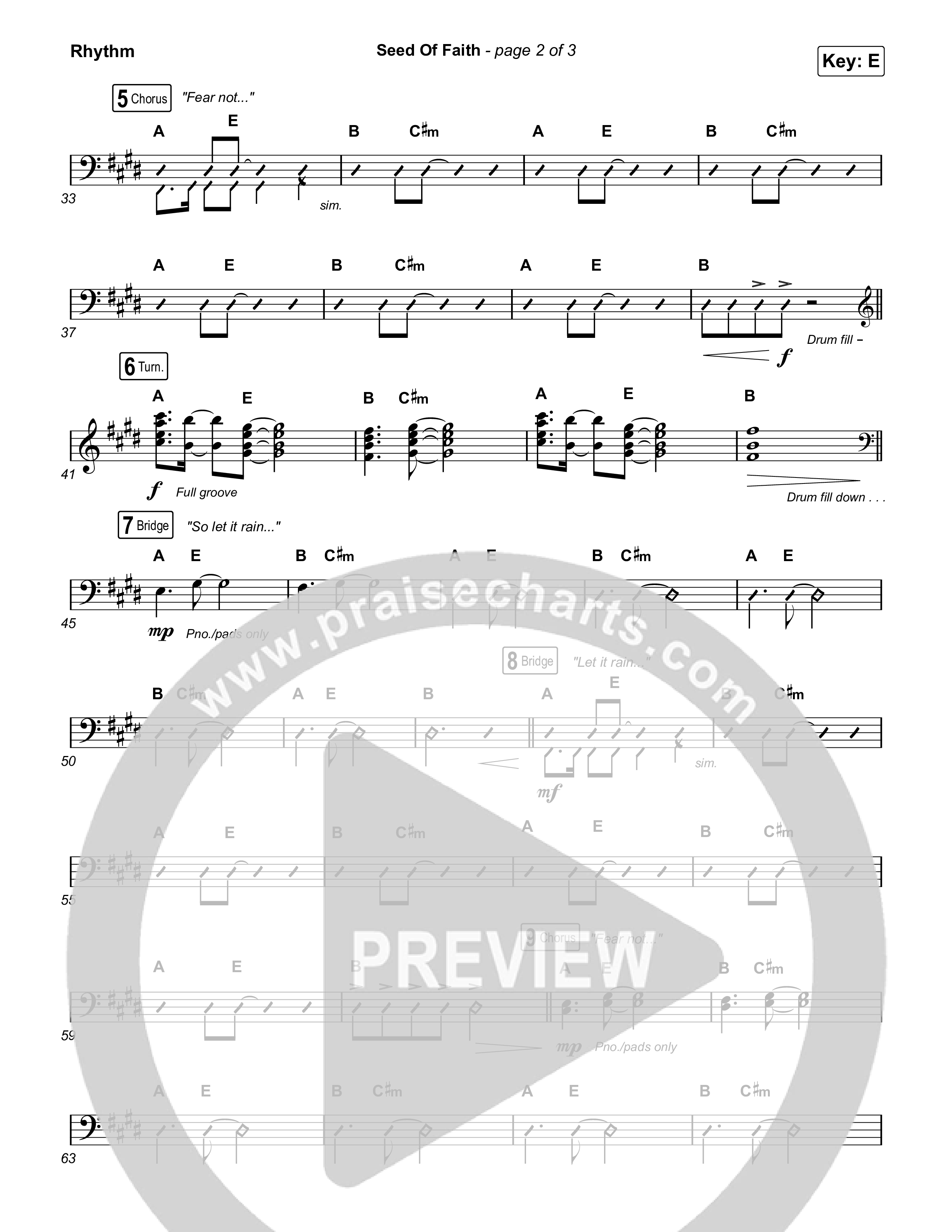 Seed Of Faith Rhythm Chart (Charity Gayle)