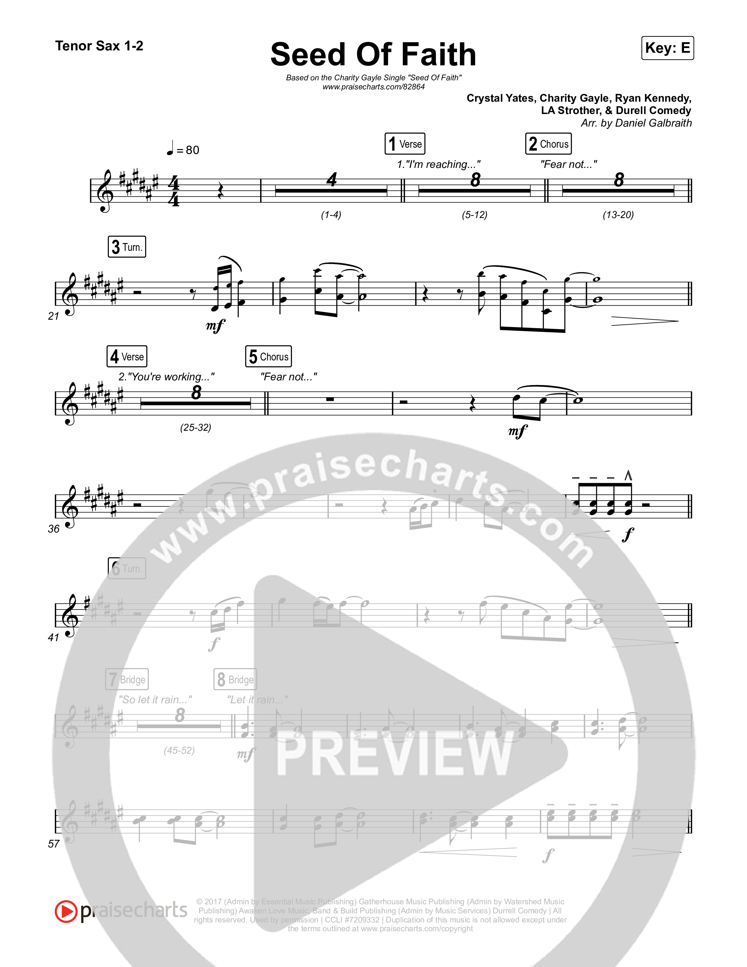 Seed Of Faith Tenor Sax 1,2 (Charity Gayle)