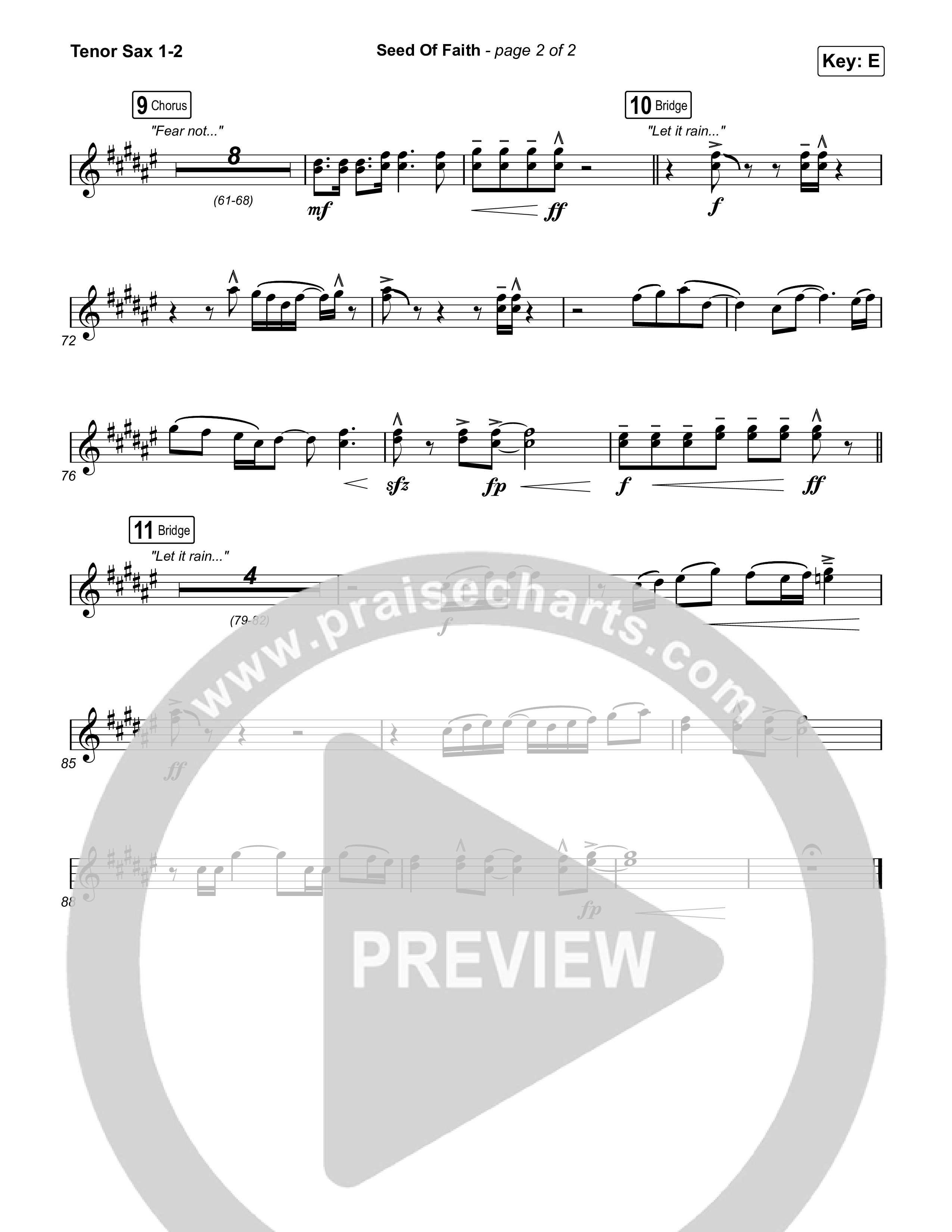 Seed Of Faith Tenor Sax 1,2 (Charity Gayle)