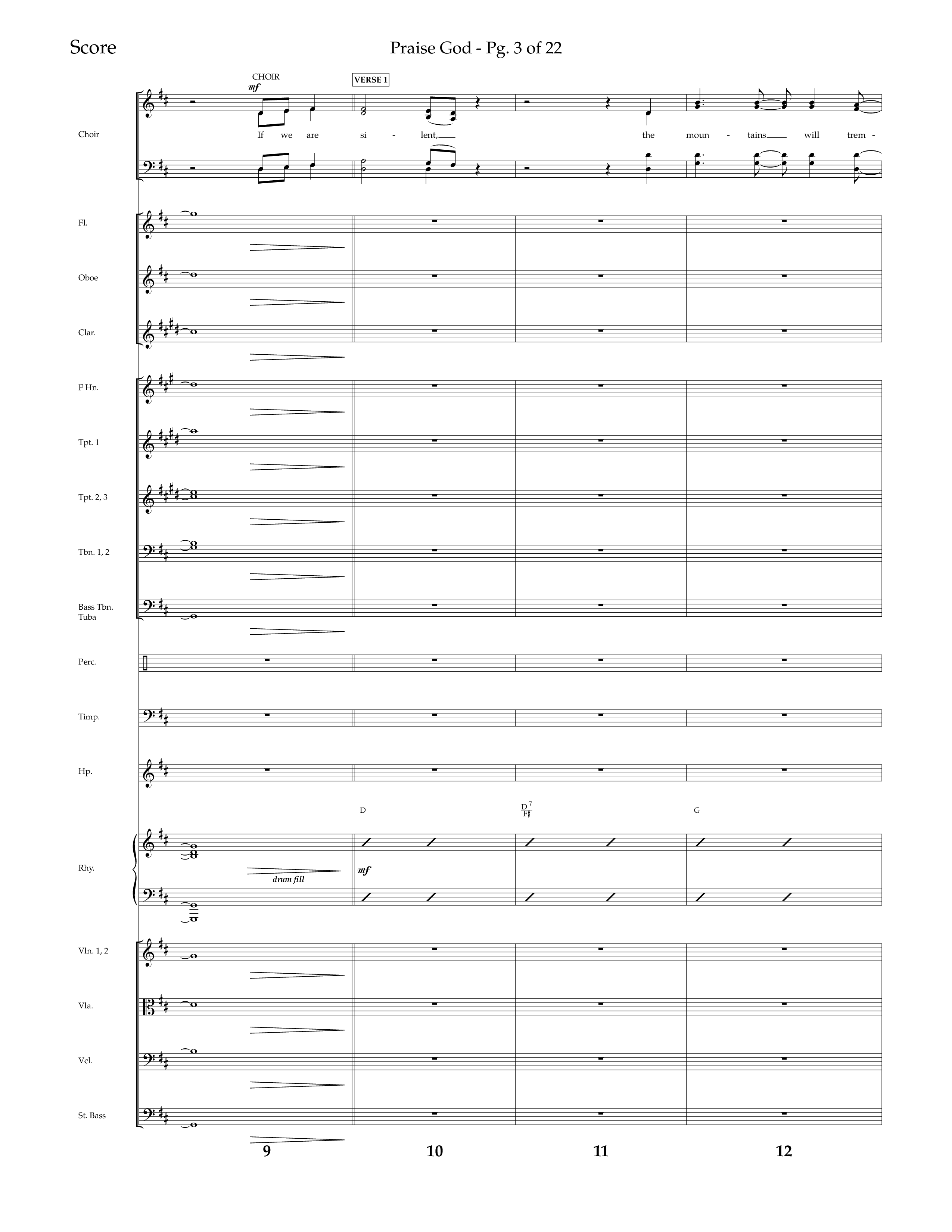 Praise God (Choral Anthem SATB) Conductor's Score (Lifeway Choral / Arr. Dennis Allen)