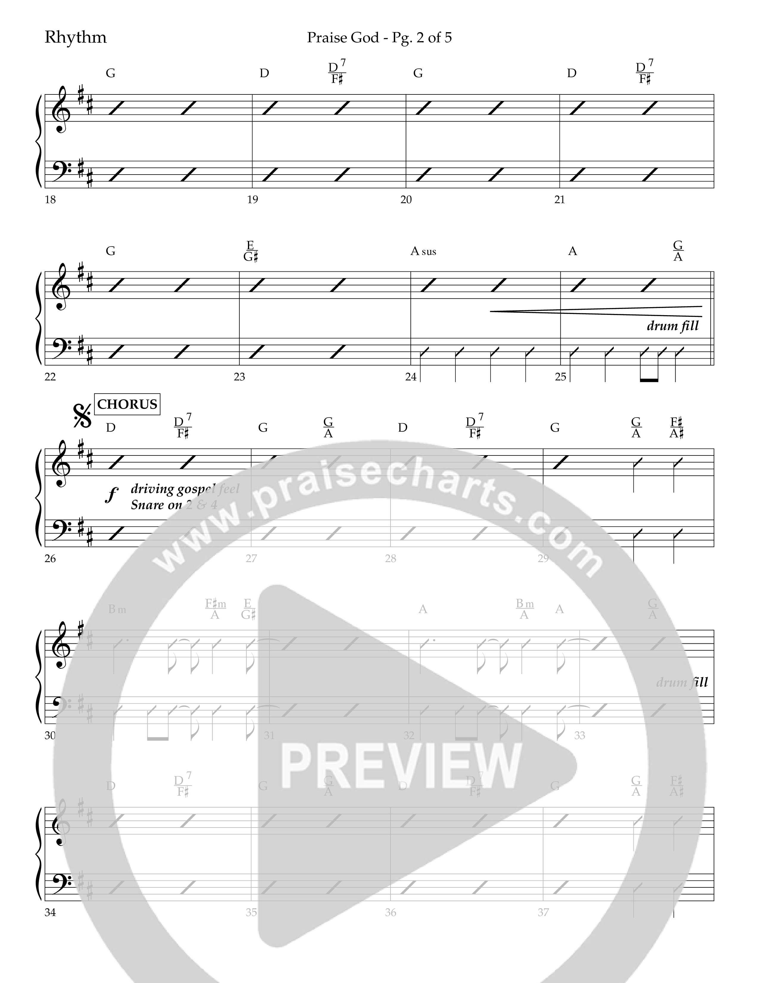 Praise God (Choral Anthem SATB) Lead Melody & Rhythm (Lifeway Choral / Arr. Dennis Allen)