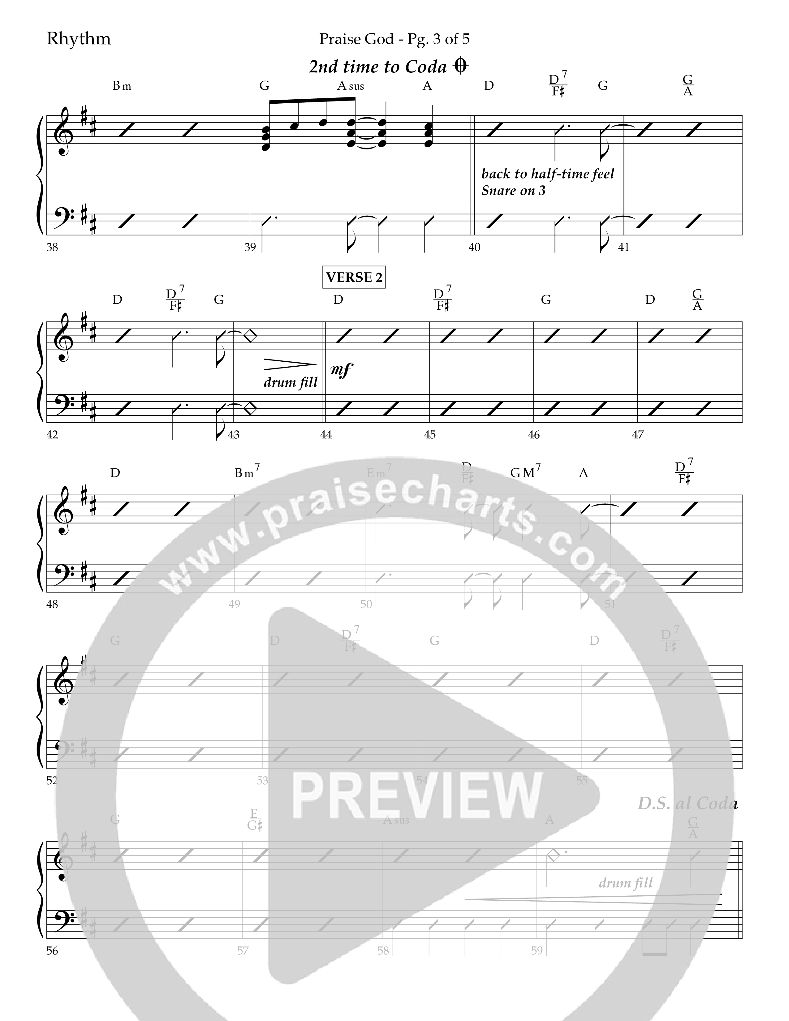 Praise God (Choral Anthem SATB) Lead Melody & Rhythm (Lifeway Choral / Arr. Dennis Allen)