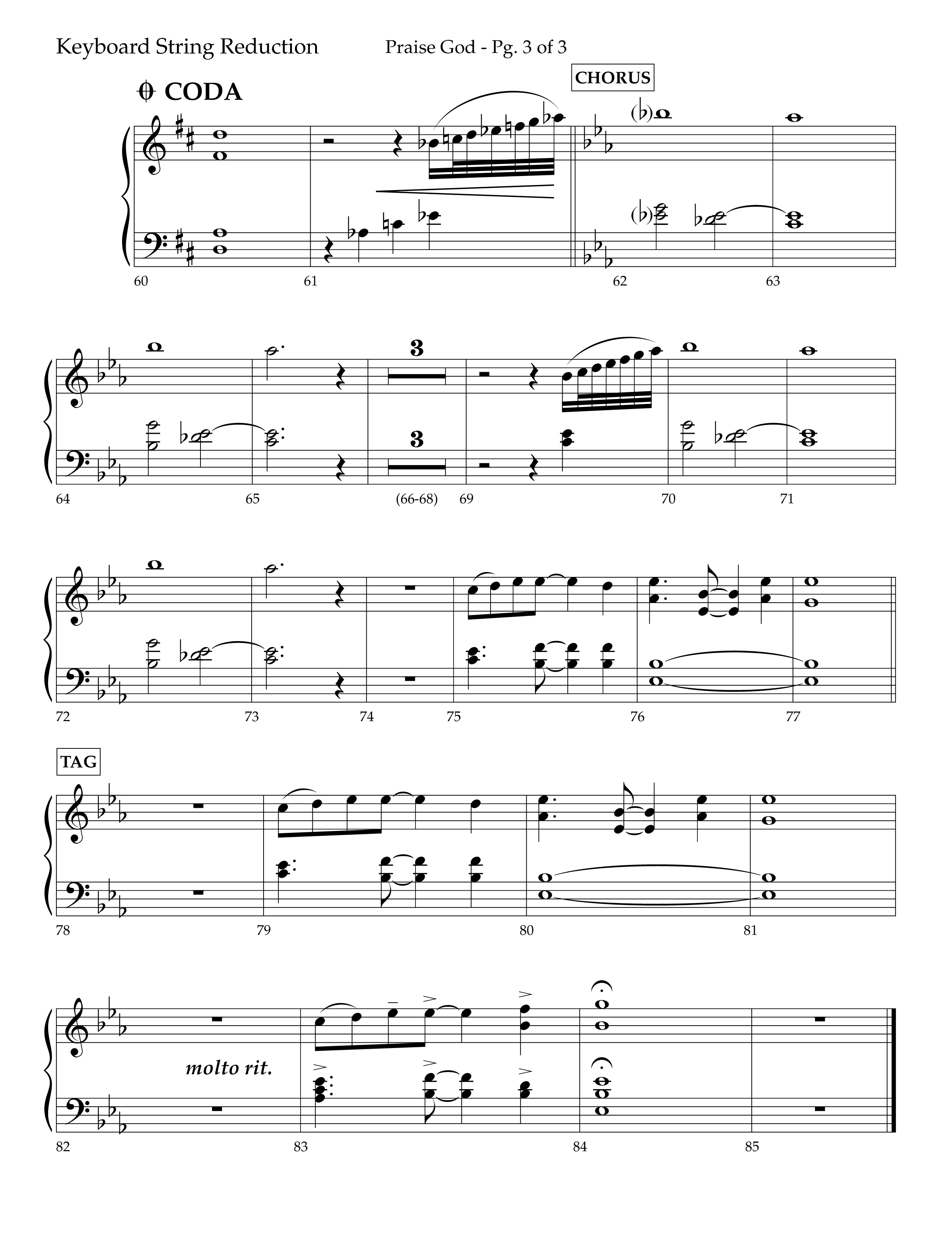 Praise God (Choral Anthem SATB) String Reduction (Lifeway Choral / Arr. Dennis Allen)