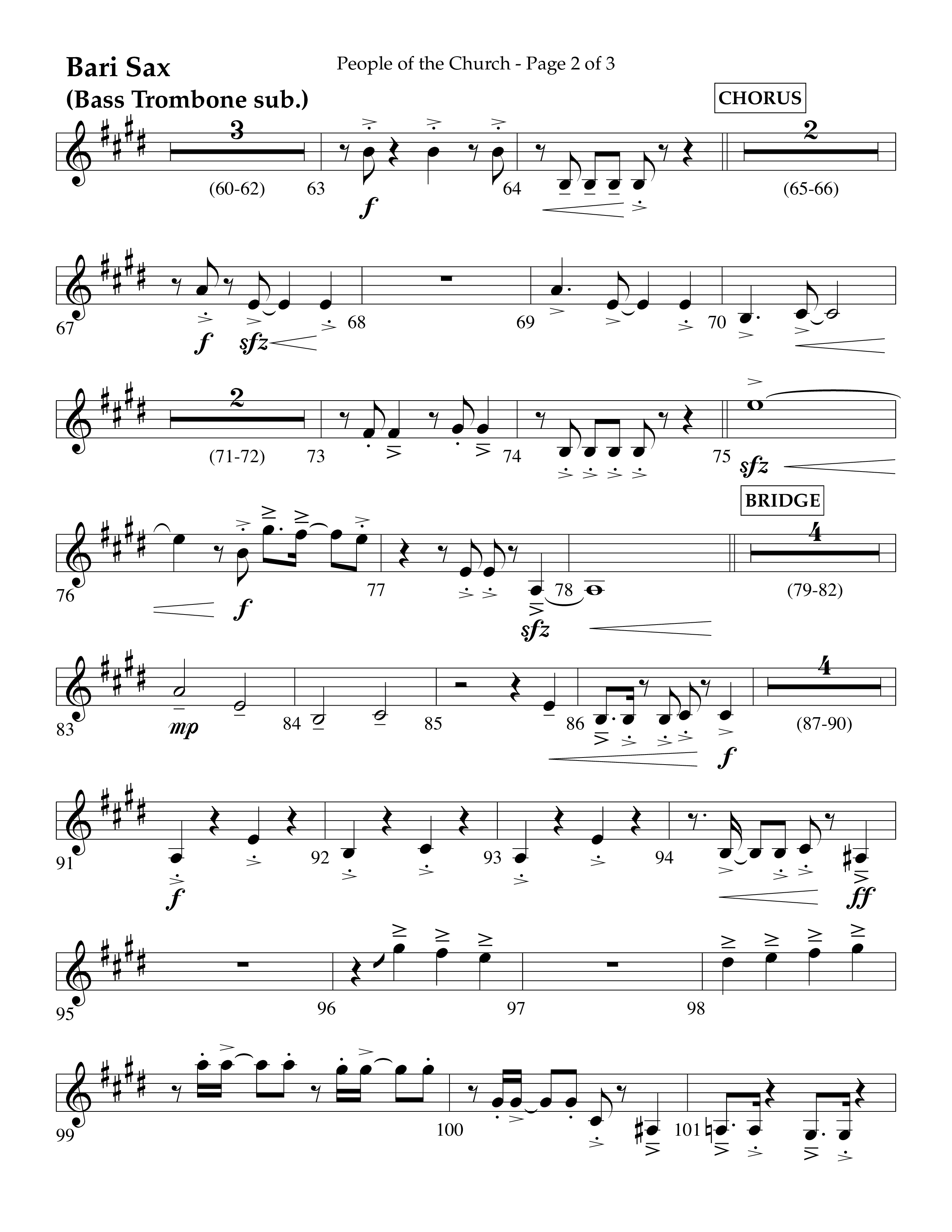 People Of The church (Choral Anthem SATB) Bari Sax (Lifeway Choral / Arr. Eric Belvin / Arr. John Bolin / Arr. Don Koch / Orch. Danny Mitchell)
