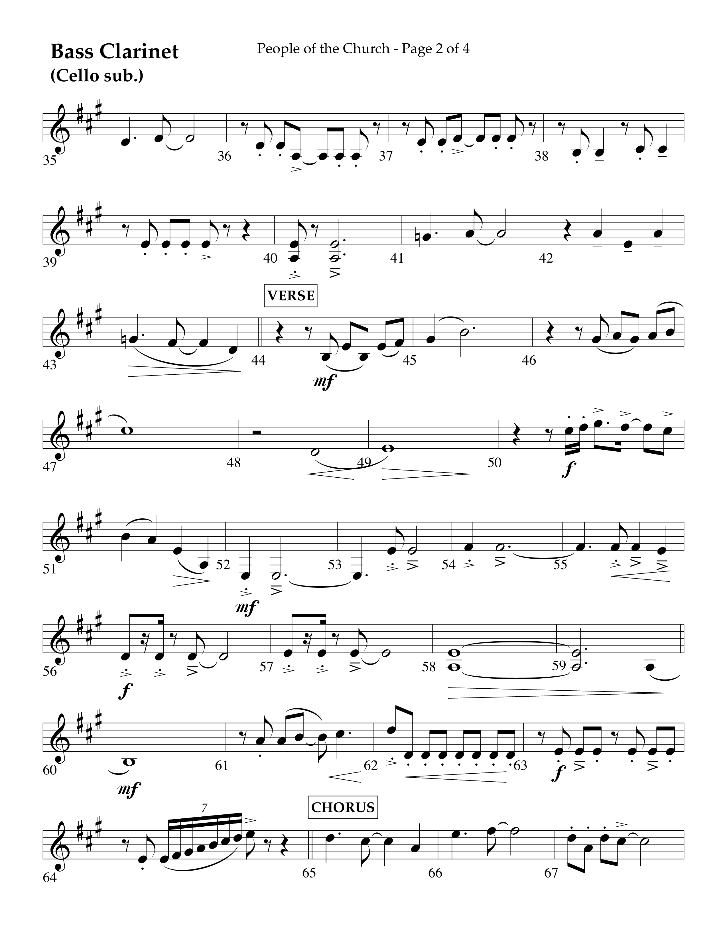 People Of The church (Choral Anthem SATB) Bass Clarinet (Lifeway Choral / Arr. Eric Belvin / Arr. John Bolin / Arr. Don Koch / Orch. Danny Mitchell)