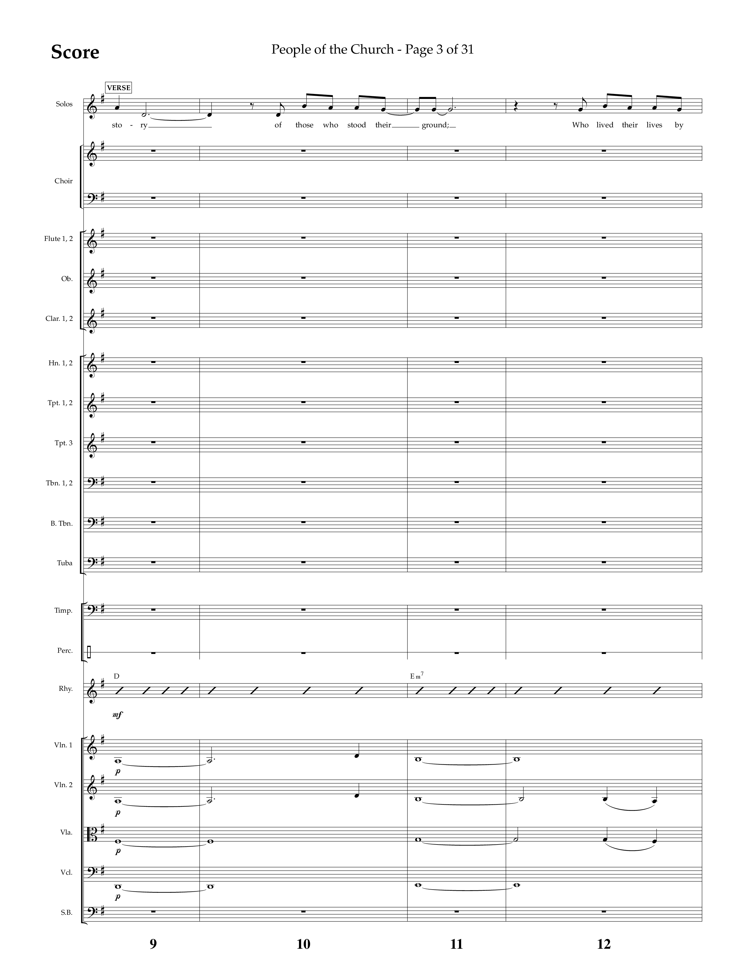 People Of The church (Choral Anthem SATB) Conductor's Score (Lifeway Choral / Arr. Eric Belvin / Arr. John Bolin / Arr. Don Koch / Orch. Danny Mitchell)