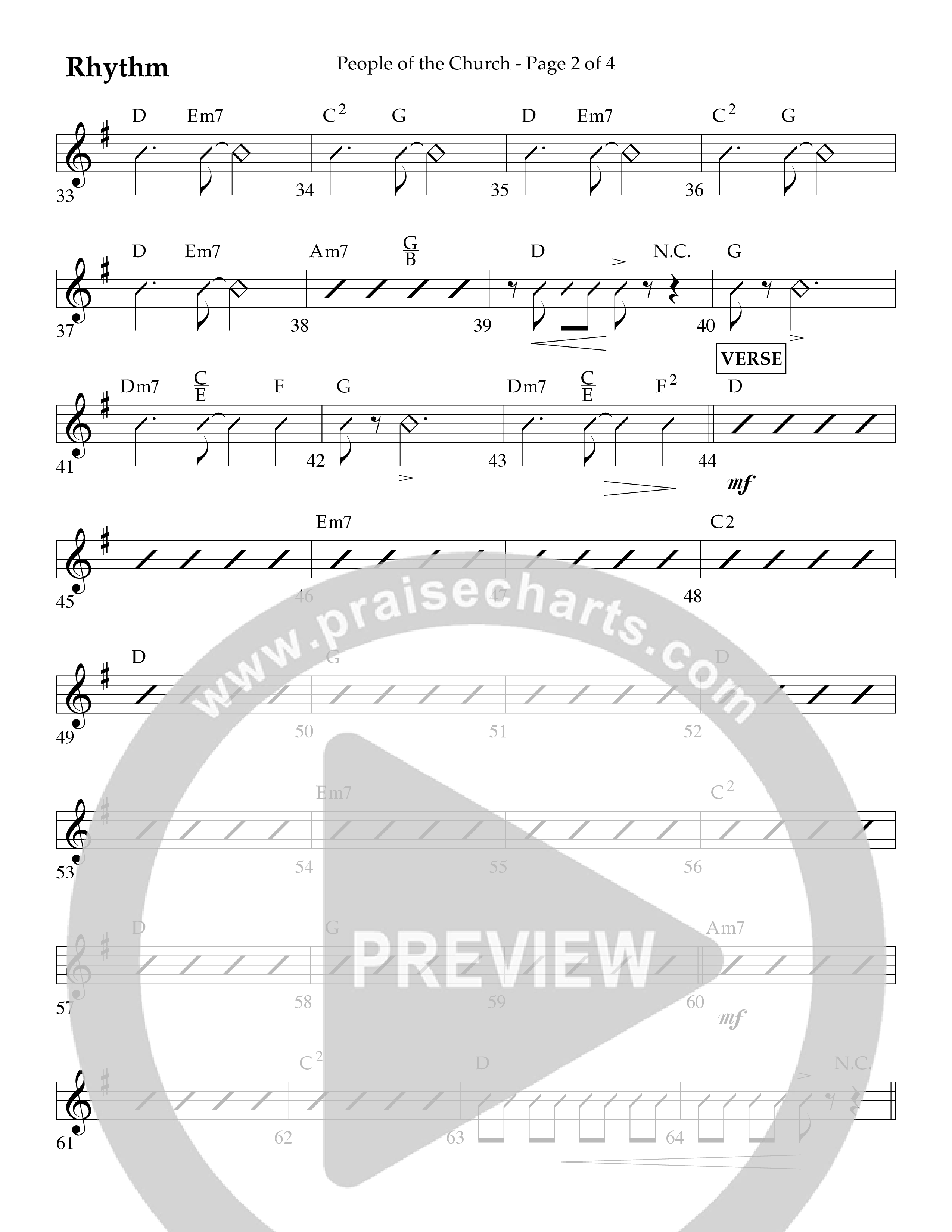 People Of The church (Choral Anthem SATB) Lead Melody & Rhythm (Lifeway Choral / Arr. Eric Belvin / Arr. John Bolin / Arr. Don Koch / Orch. Danny Mitchell)